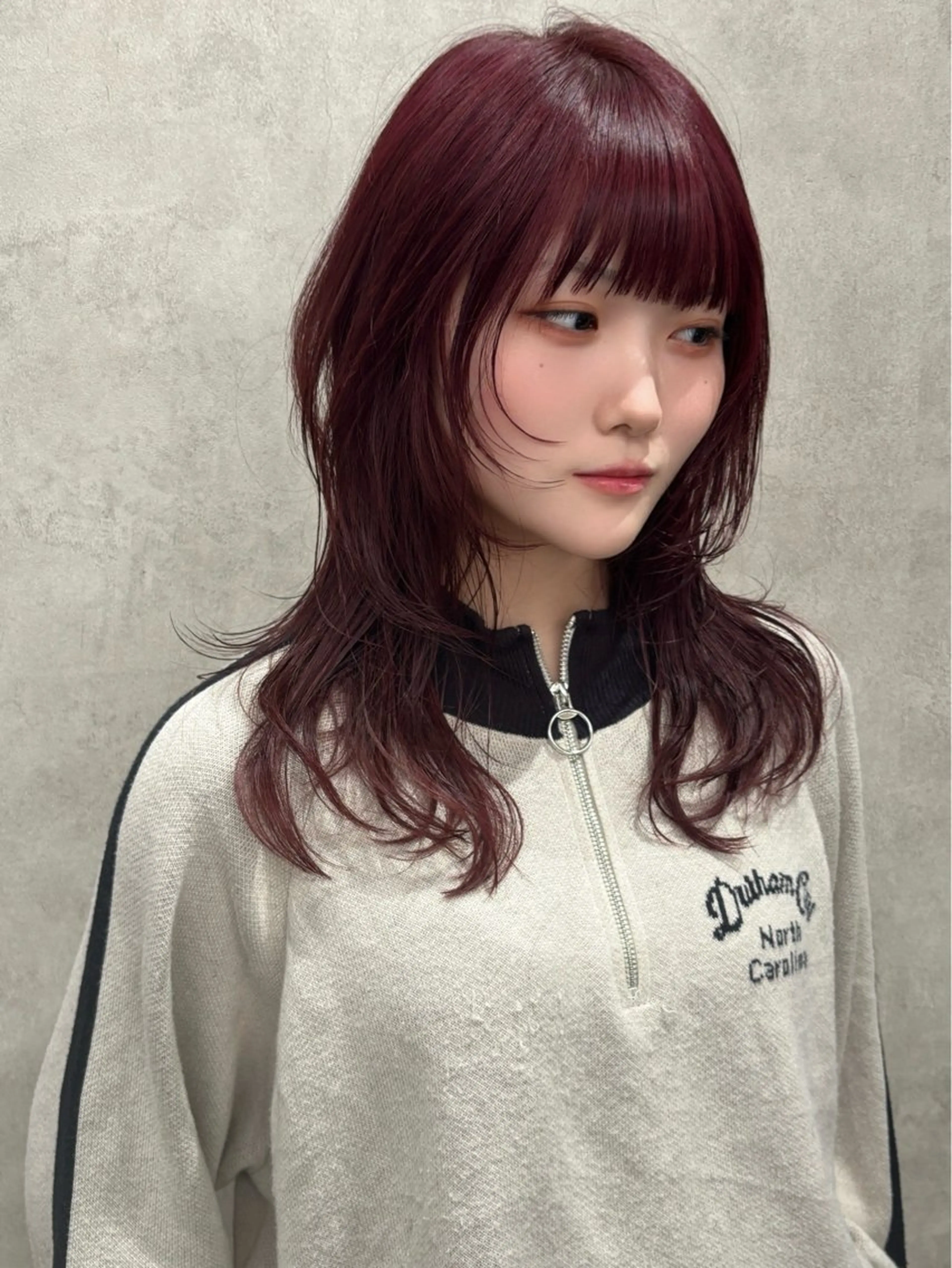 ロング カラー ハッシュカット レイヤーカット 🖤顔まわり 盛れヘア⟡アズサ🖤のヘアスタイル