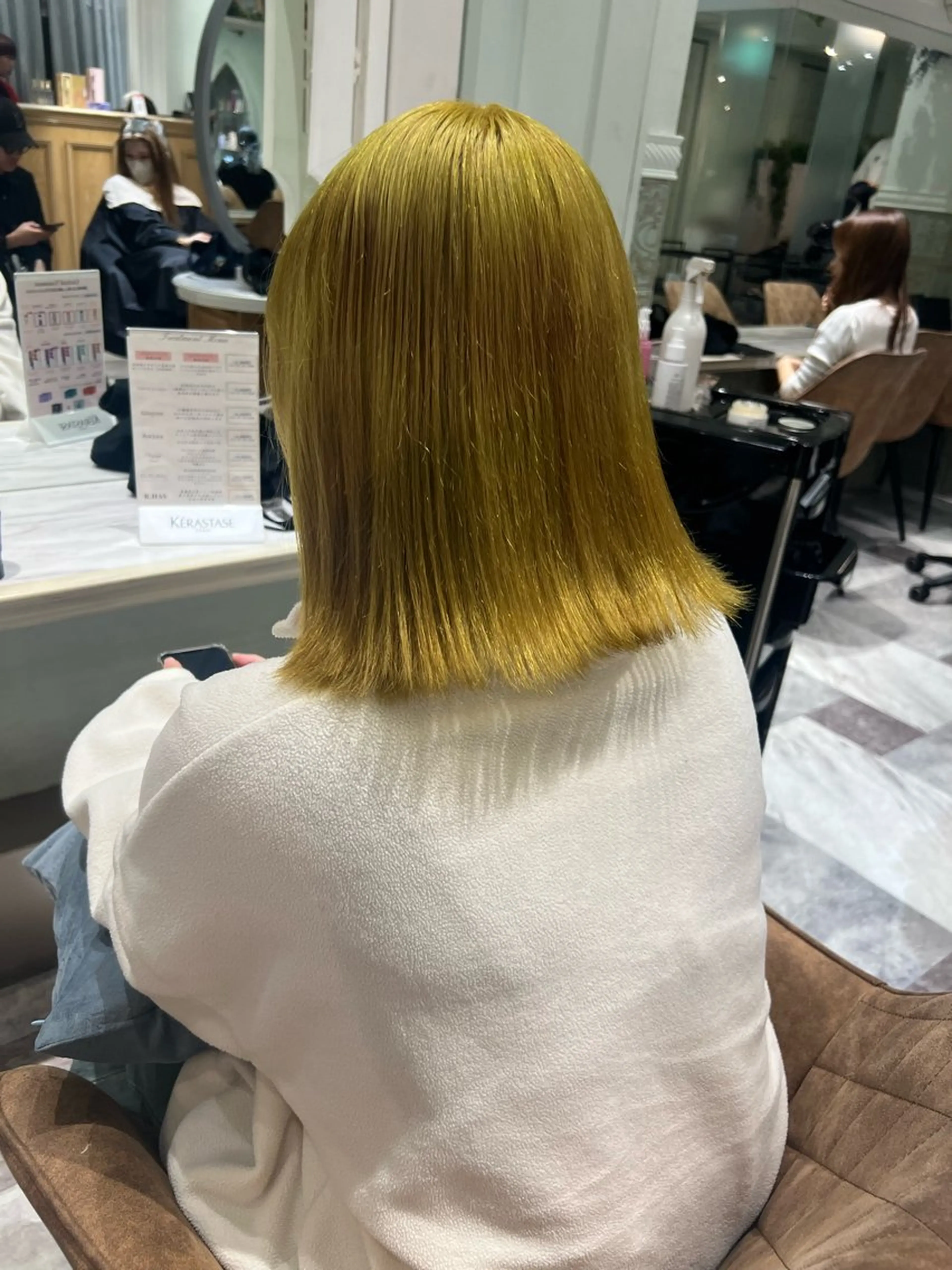 ミディアム カラー 服部大地/ブリーチ 無しWカラー髪質改善のヘアスタイル