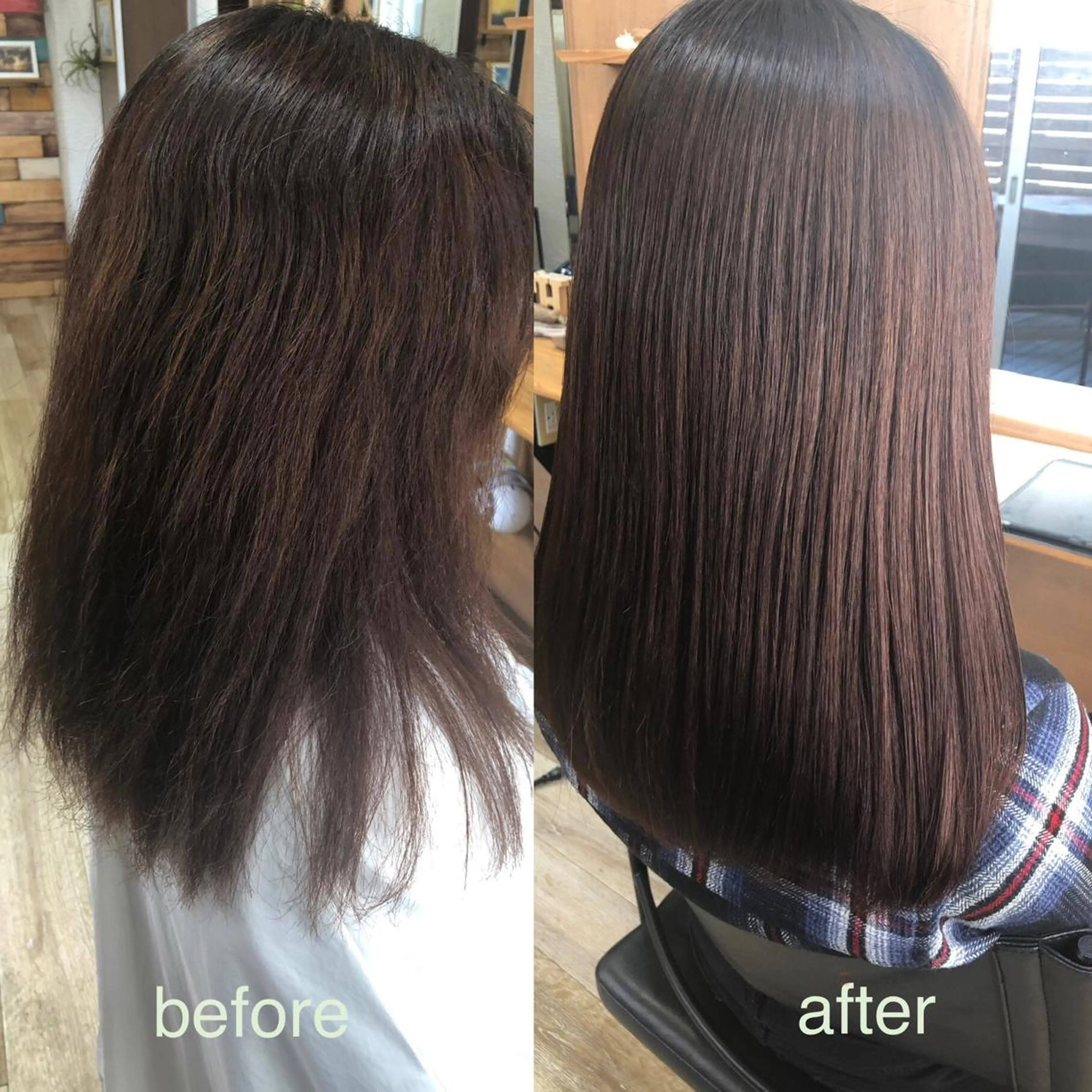 セミロング くせ毛 縮毛矯正 カット 縮毛矯正 トリートメント hair salon Arllon(アルロン)所属・酸性縮毛矯正　美髪 特化サロン　八百村のヘアスタイル