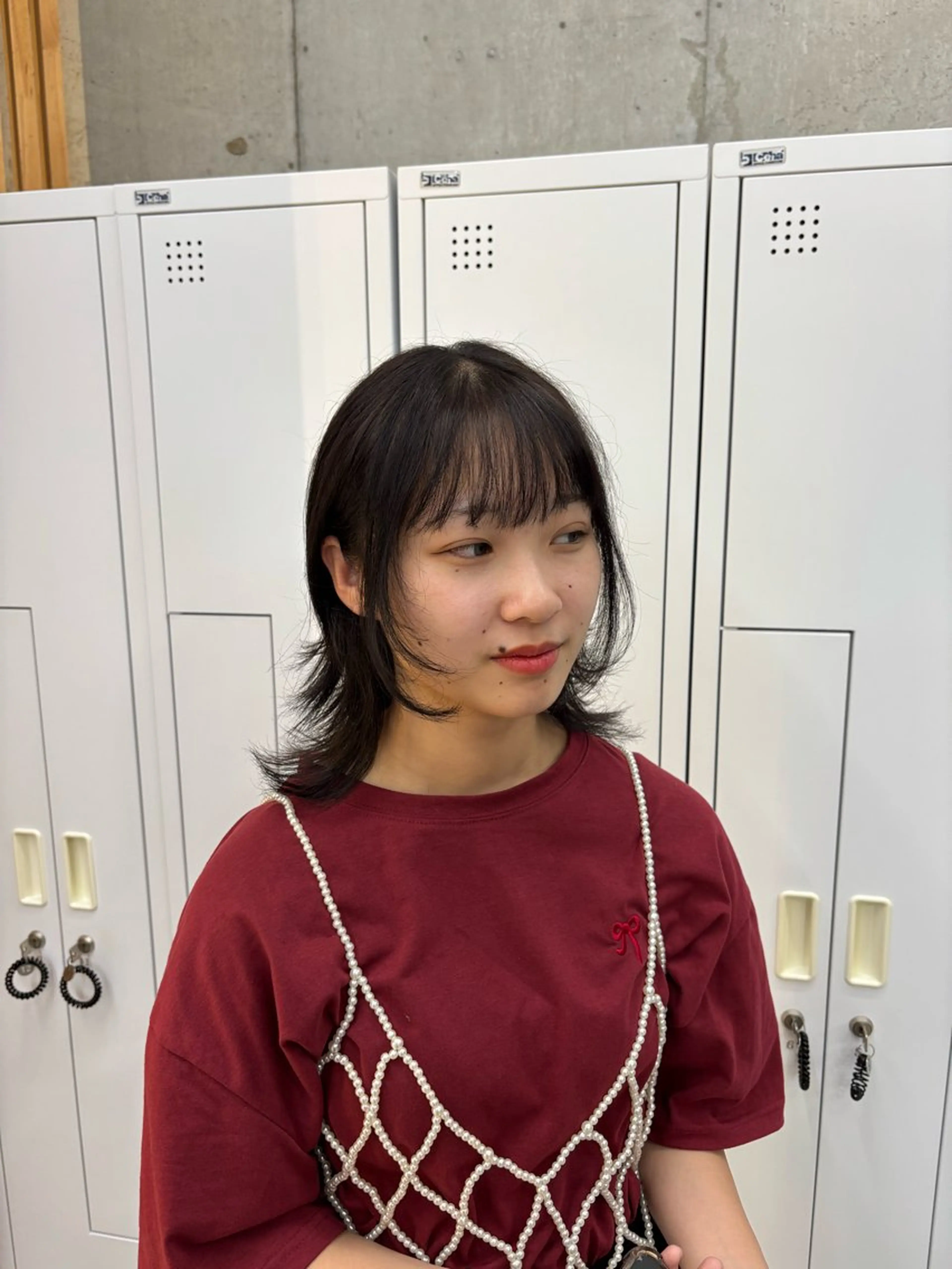 ミディアム 長谷川 日南のヘアスタイル