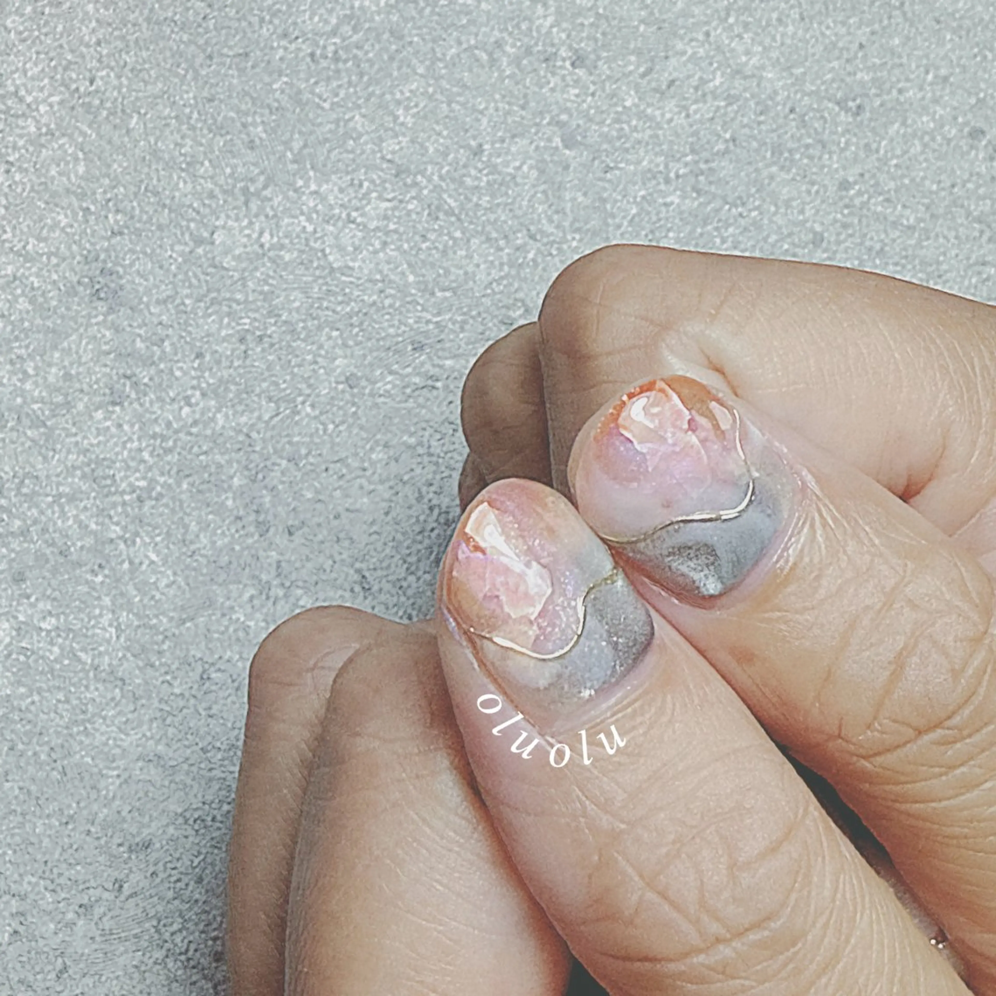 ネイル アートネイル フットネイル マグネットネイル ミラーネイル ニュアンスネイル 大村 紬華のネイルデザイン