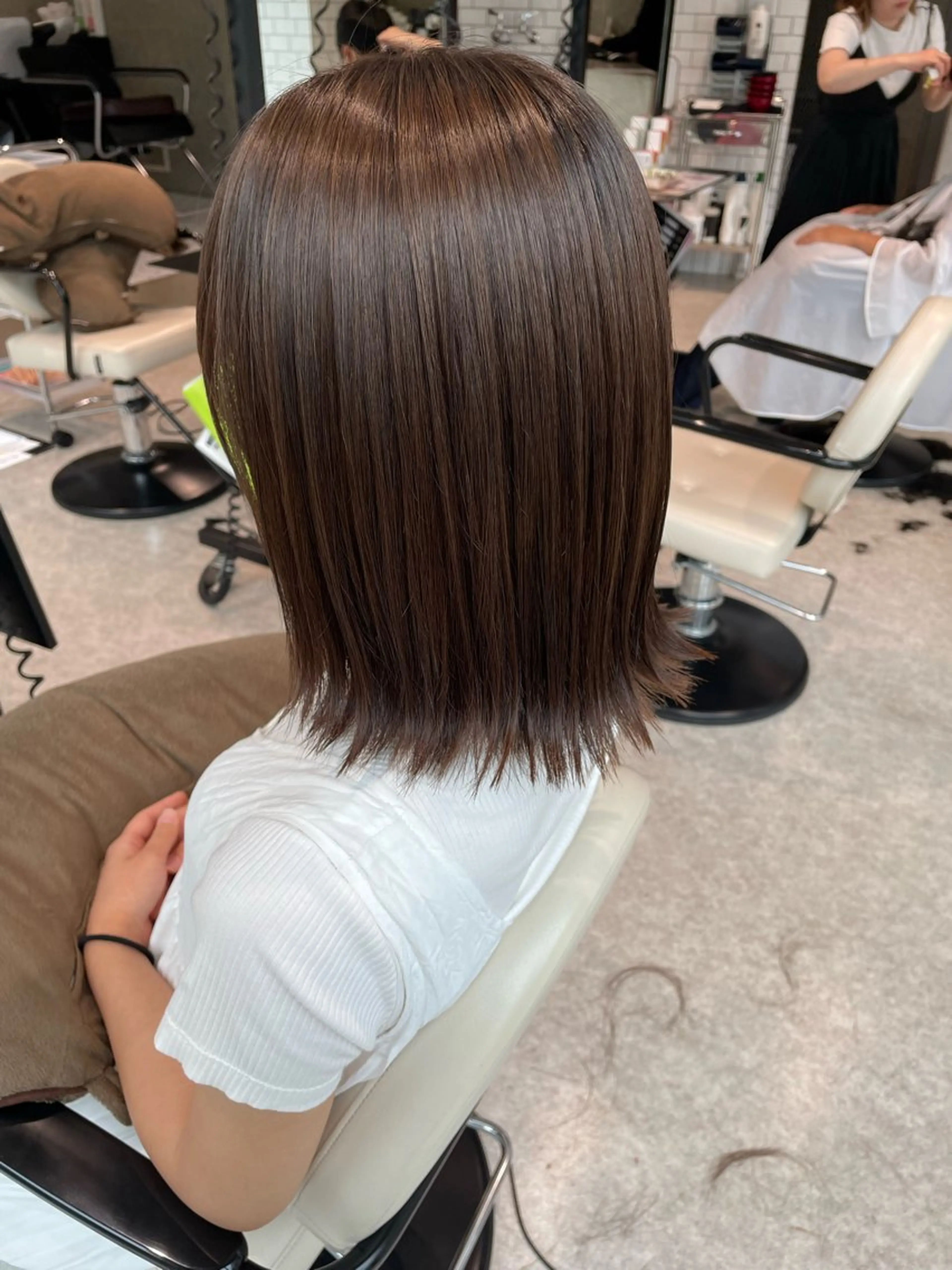 ミディアム ボブ/ショートボブ/ 岡山駅/別曽遥也のヘアスタイル