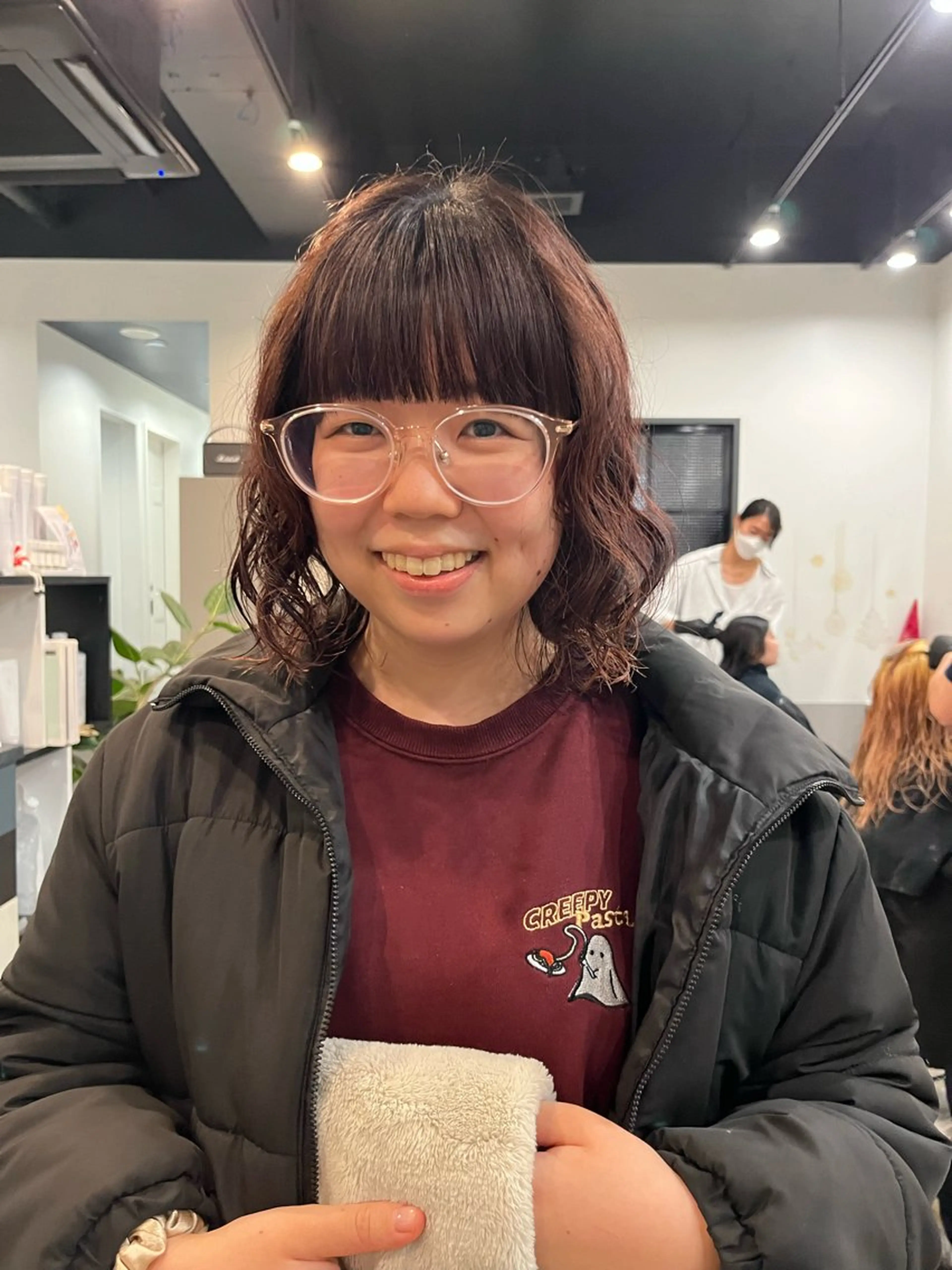 ミディアム パーマ ミディアムパーマ くせ毛 カット パーマ dogstar小林諒 レイヤー/パーマのヘアスタイル