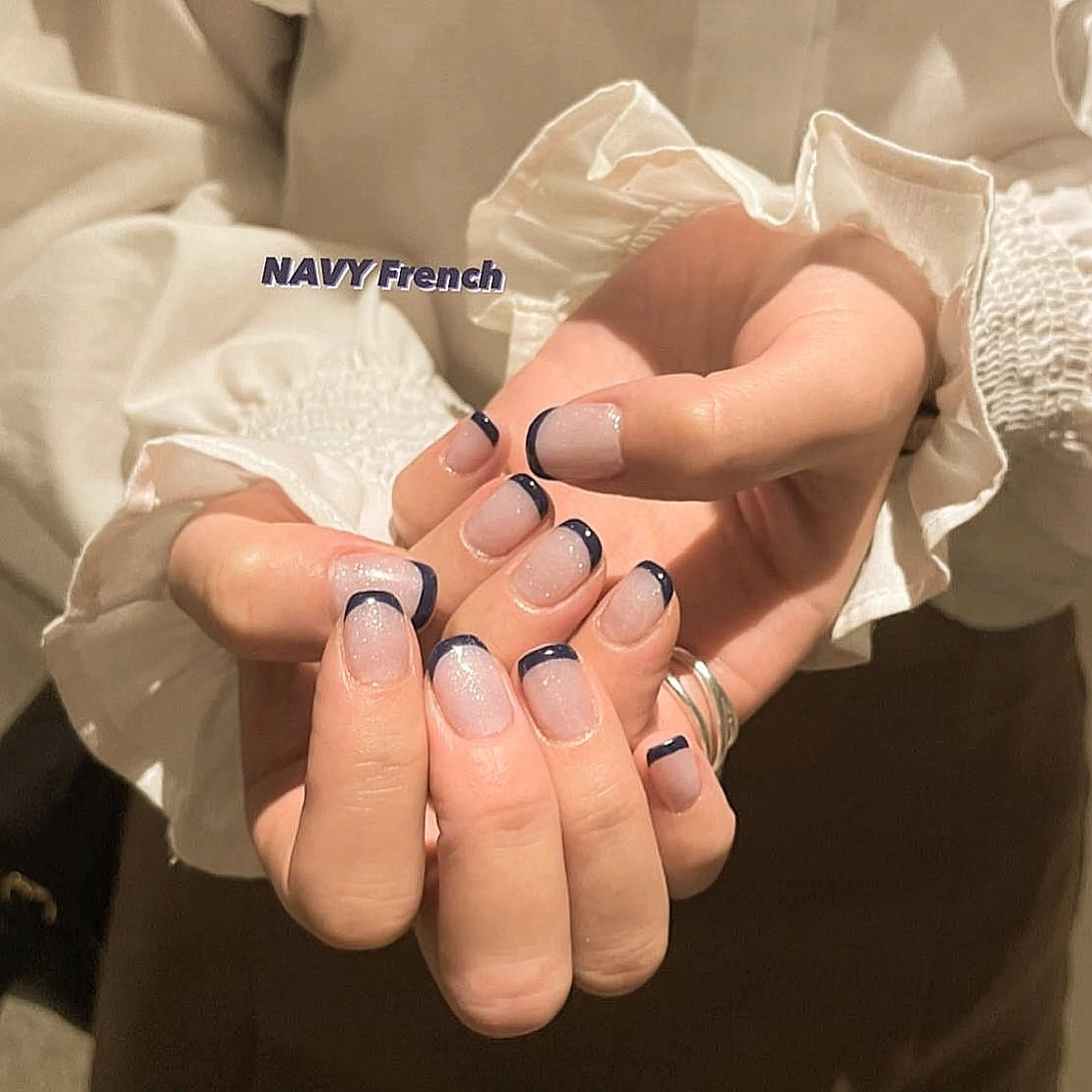 【初回】フレンチorマグネットorミラー(ベースカラー無し)(ベースカラー追加+¥1.100)の写真