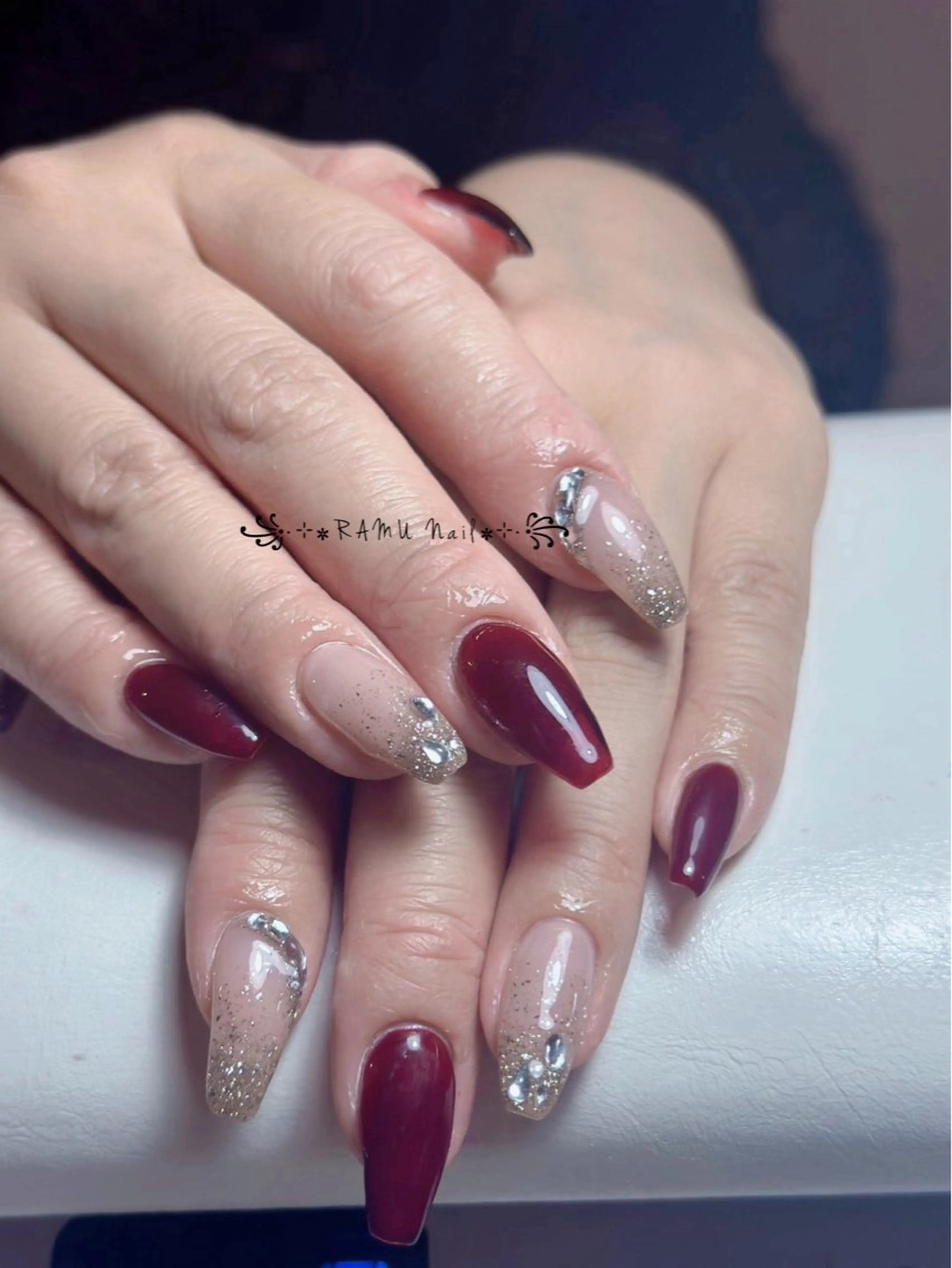 ネイル フレンチネイル 韓国ネイル シンプルネイル 冬ネイル ハンドネイル RAMU Nail 恵比寿店のネイルデザイン