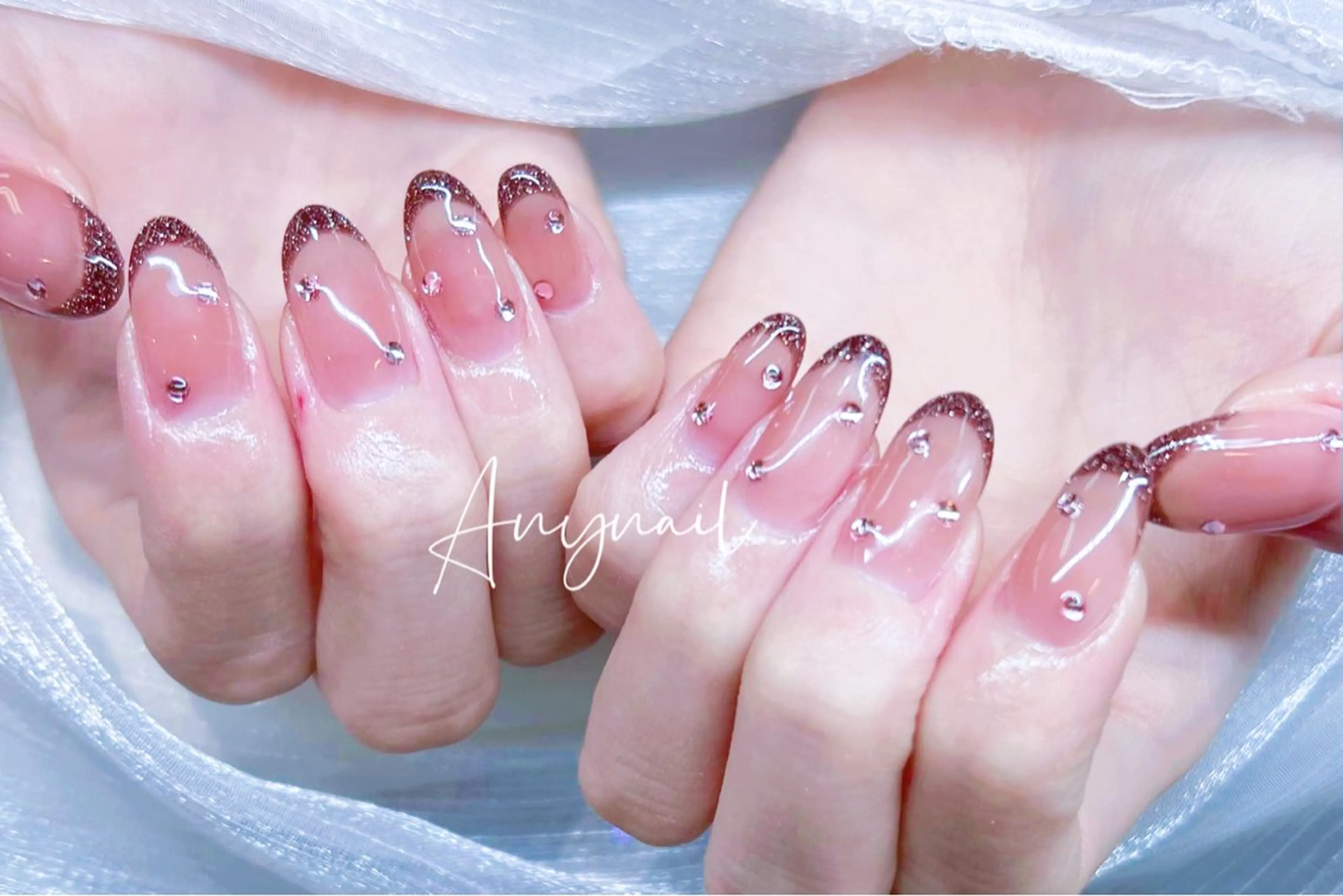 ネイル ストーンネイル ハンドネイル Any_nail新大久保店所属・Any nail新大久保店のネイルデザイン