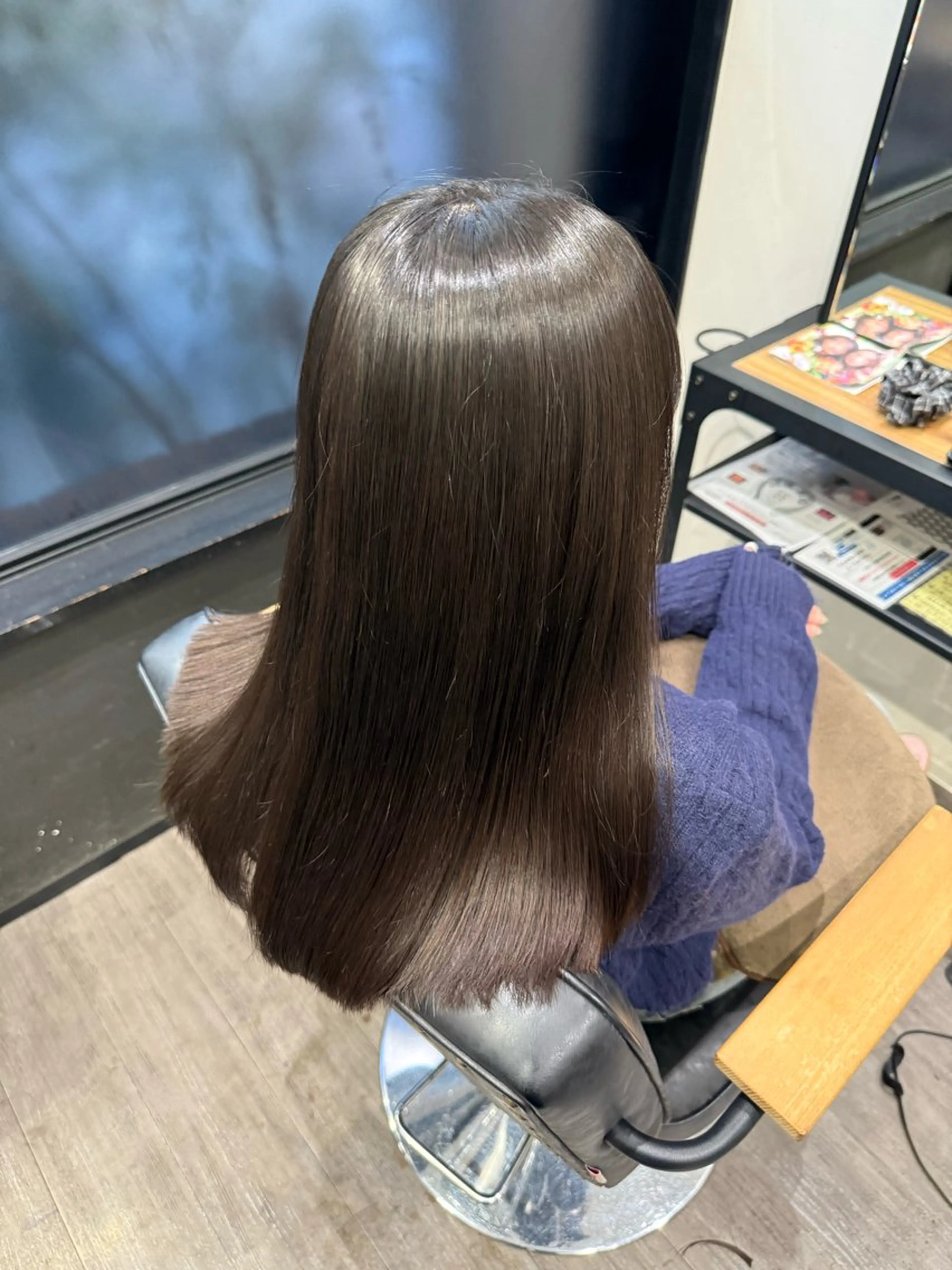 セミロング パーマ ストレートパーマ 縮毛矯正 トリートメント 艶髪レイヤー上田 紗也🇰🇷💗のヘアスタイル