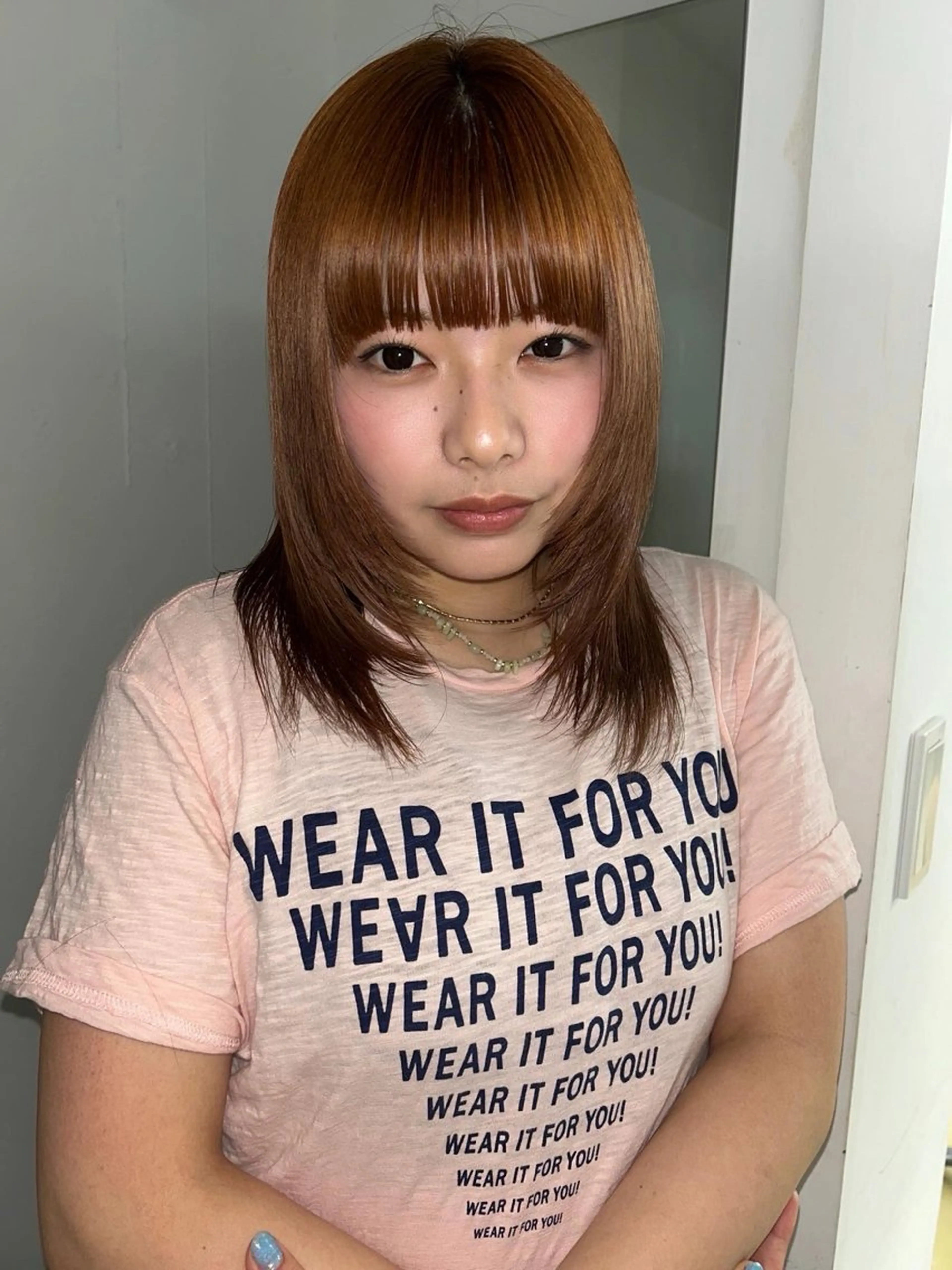 ミディアム カット hen所属・心斎橋/レイヤー/ ブリーチ/モエのヘアスタイル