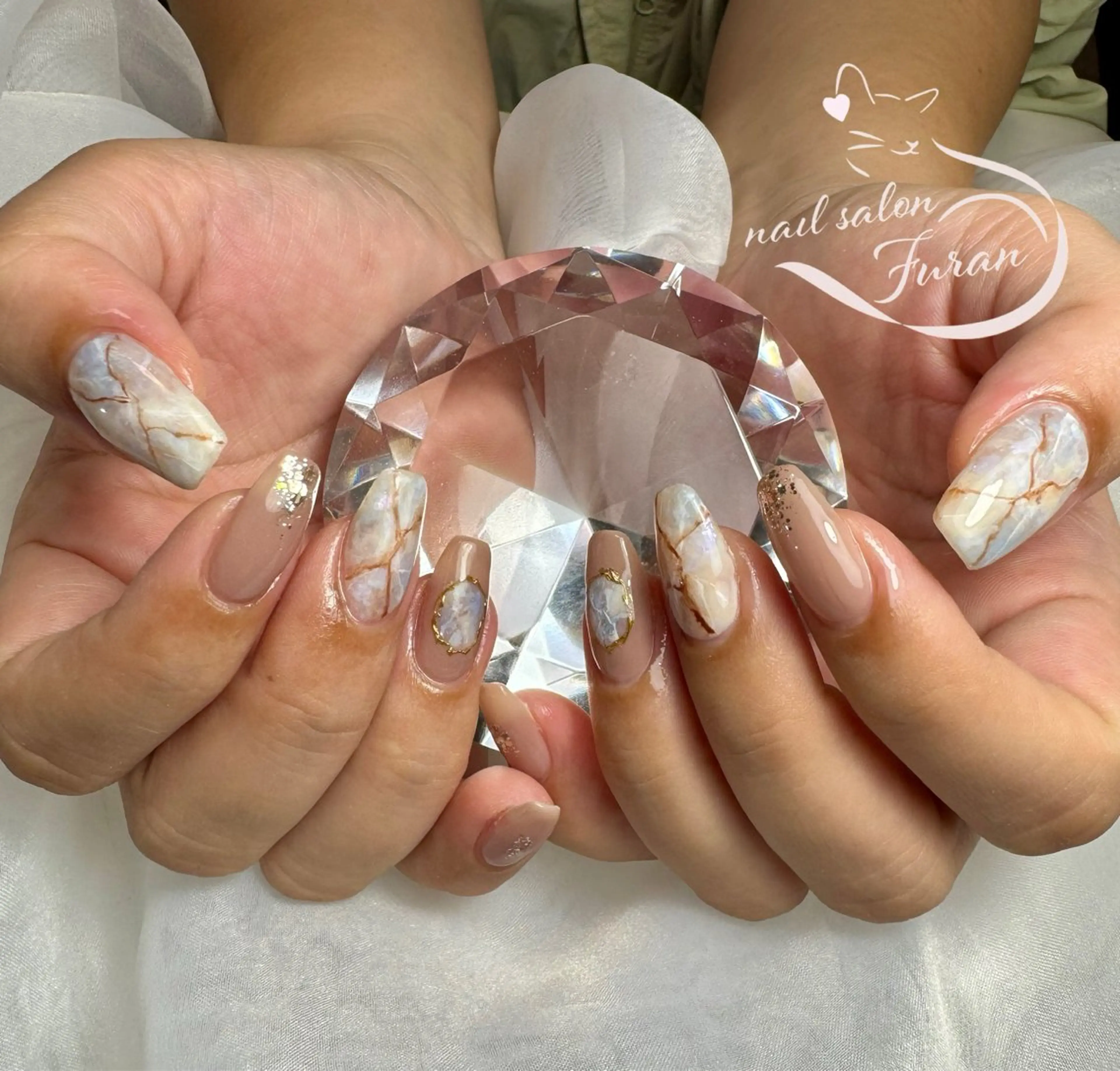 ネイル 大理石ネイル(マーブル) ハンドネイル Nail salon Furanのネイルデザイン