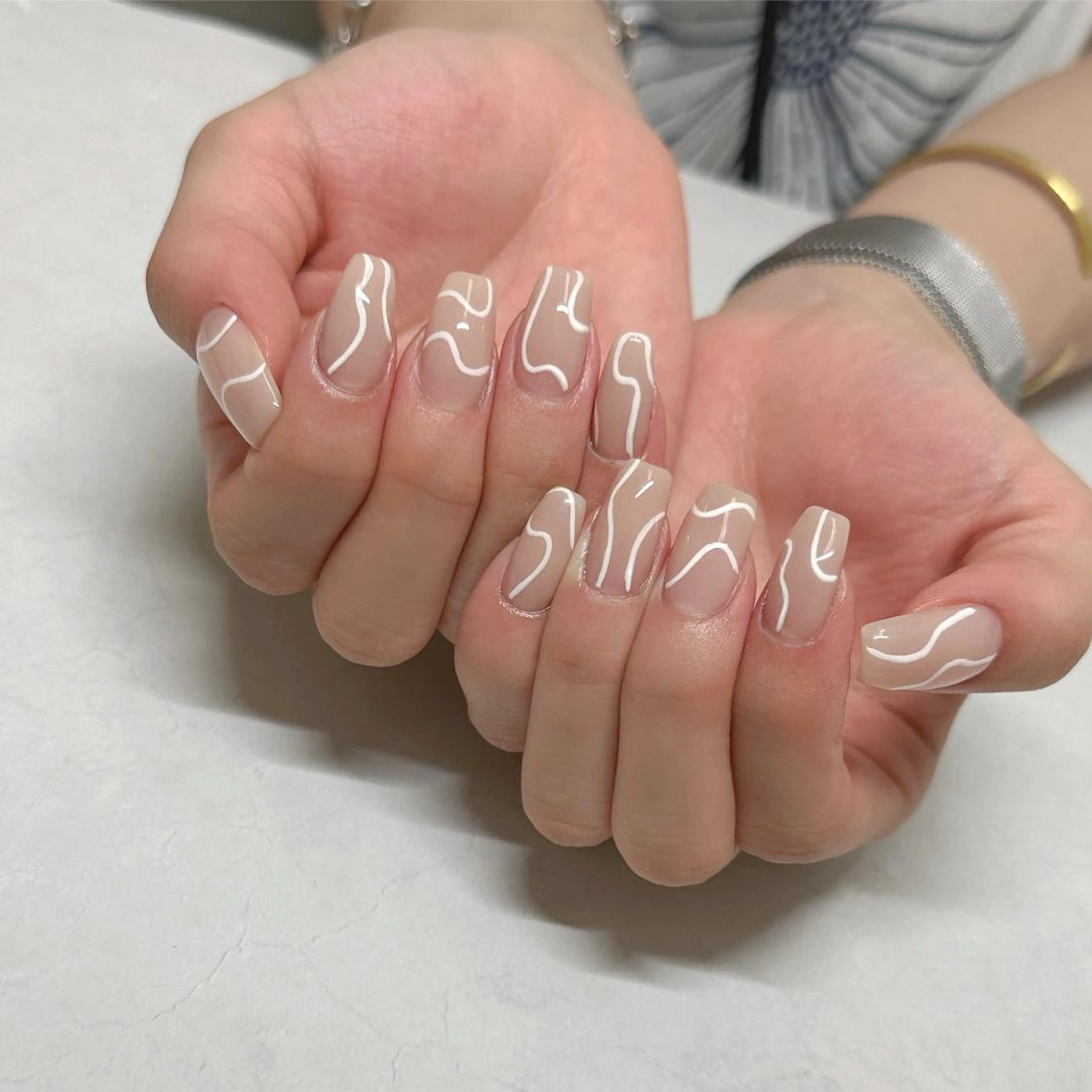 ネイル シンプルネイル スクエアネイル Faire MIKIのネイルデザイン