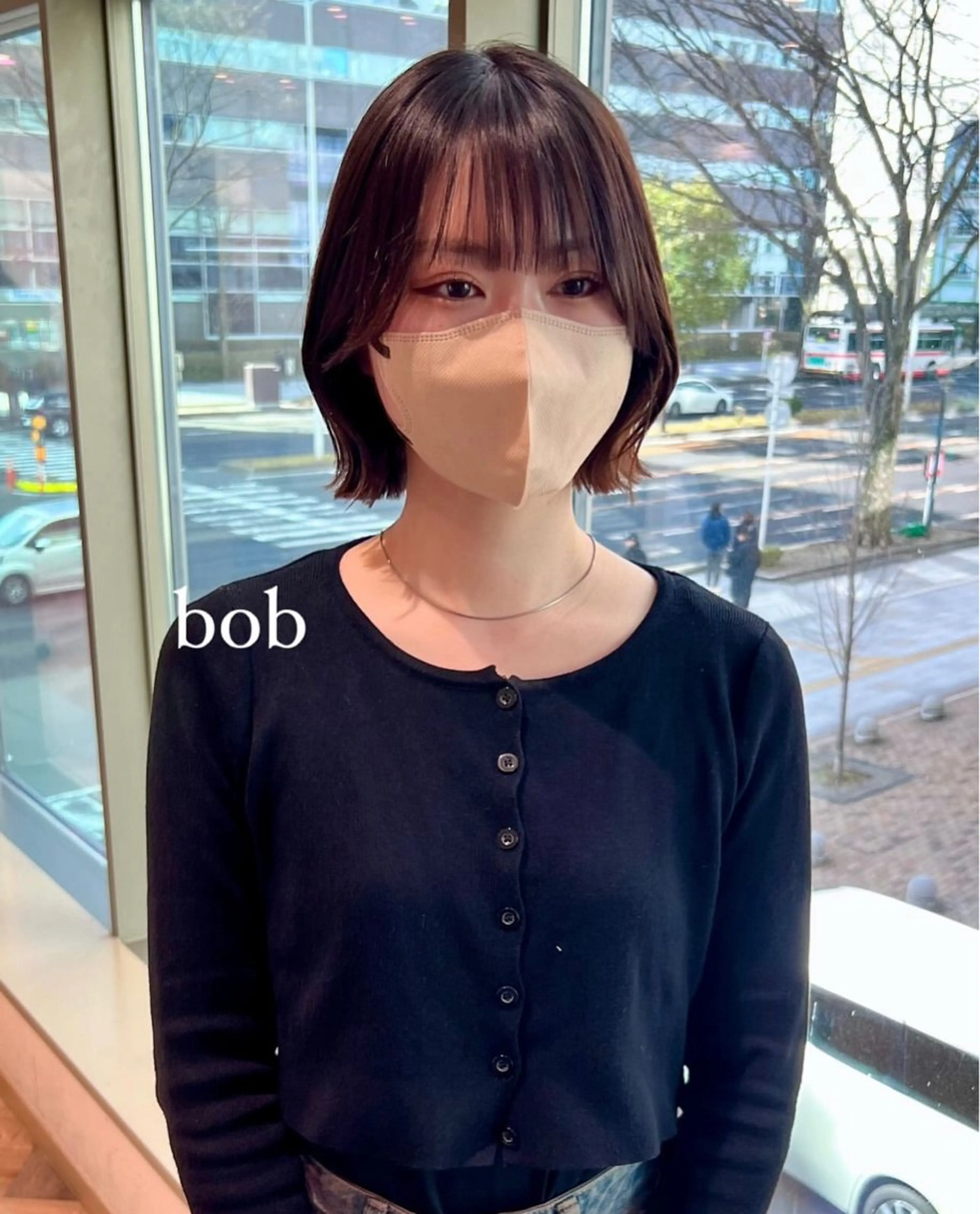 ショート ボブ 外ハネヘア 加納千華 /ボブ/ぱつっとボブのヘアスタイル