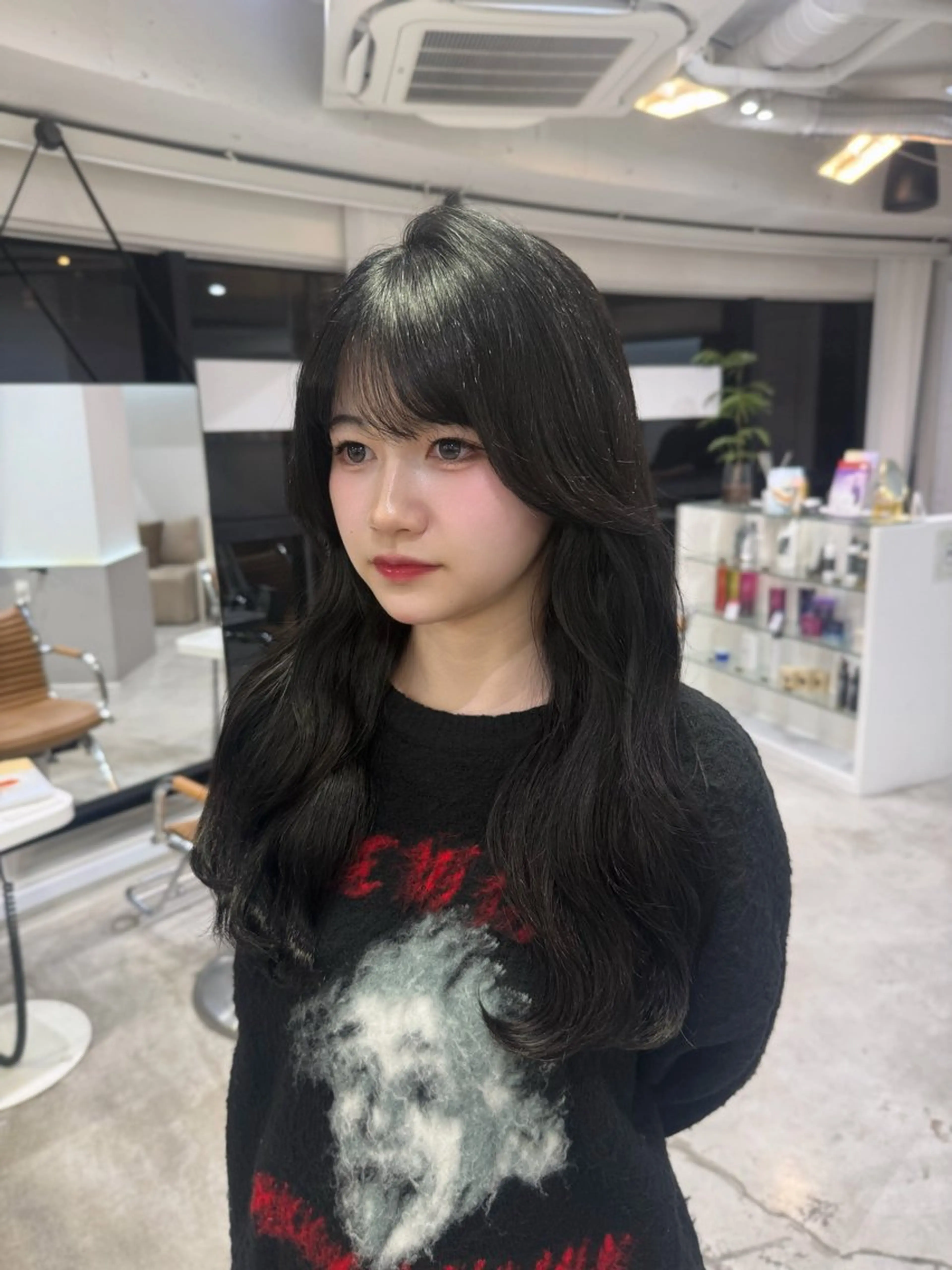 ロング カラー 黒髪 透明感カラー ヘアカラー 透明感カラー/ RIKO🌺🥥のヘアスタイル