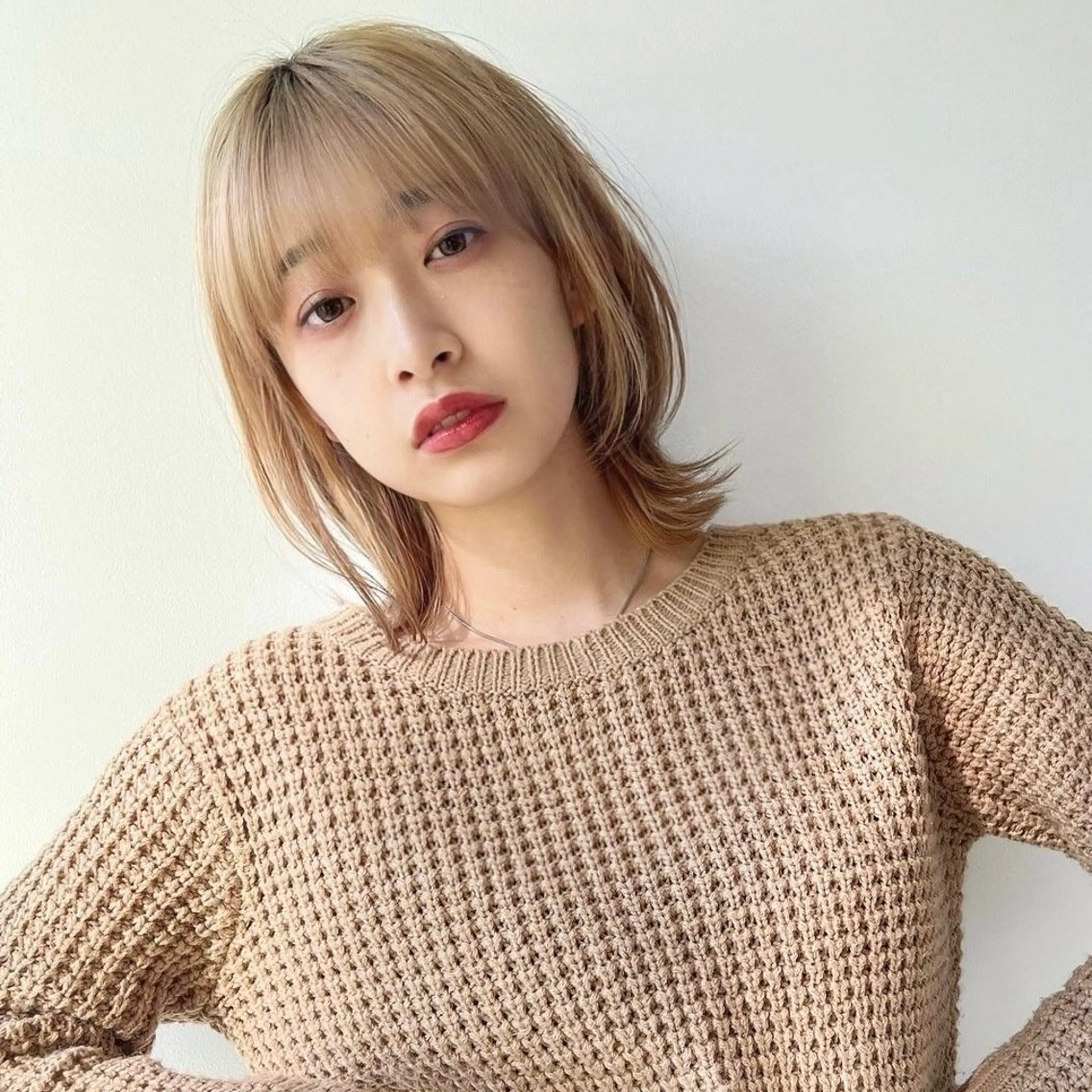 ミディアム カラー 透けるカラー 🫧‪かふうのヘアスタイル