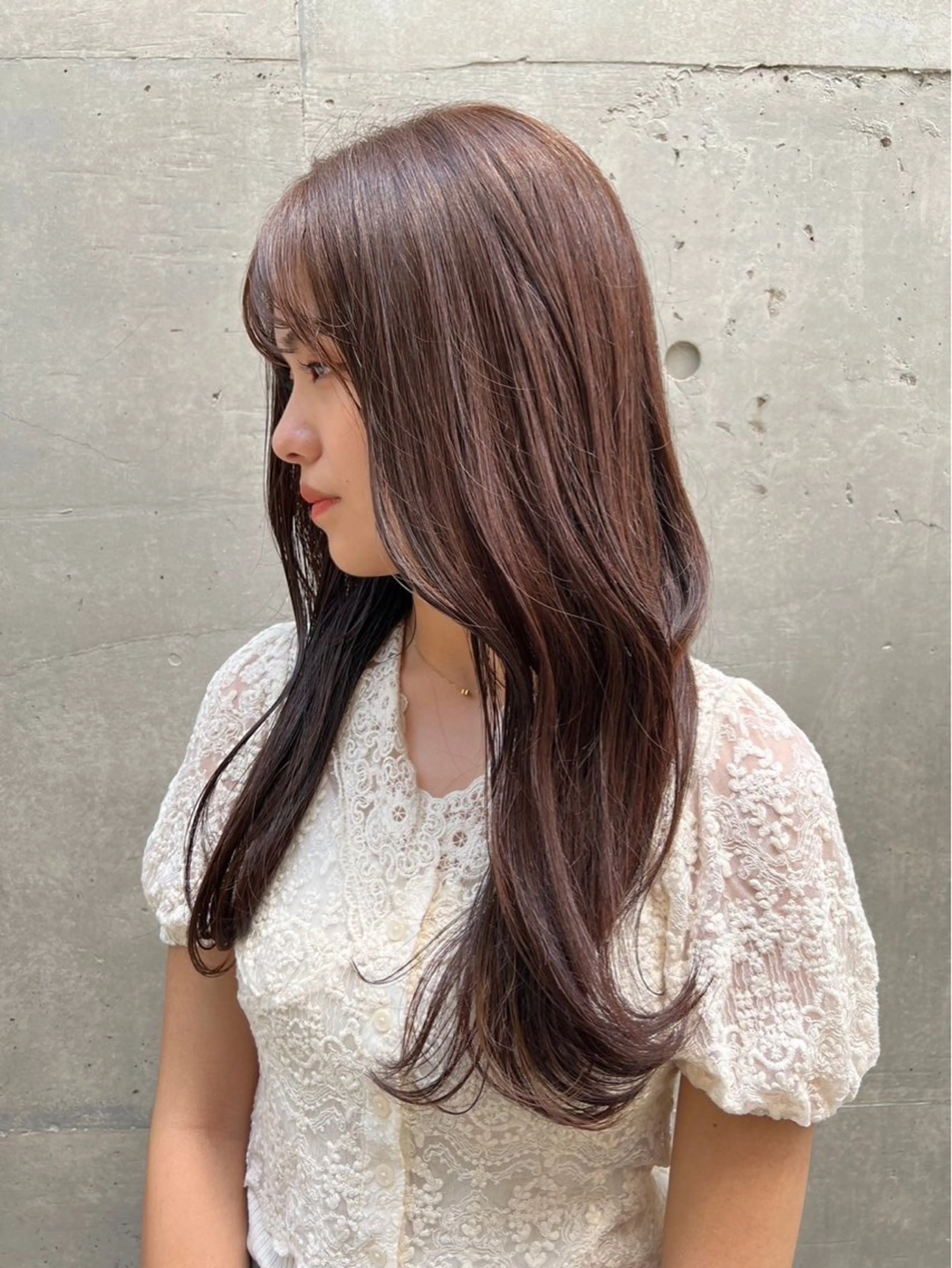 カラー 田中 優菜のヘアスタイル