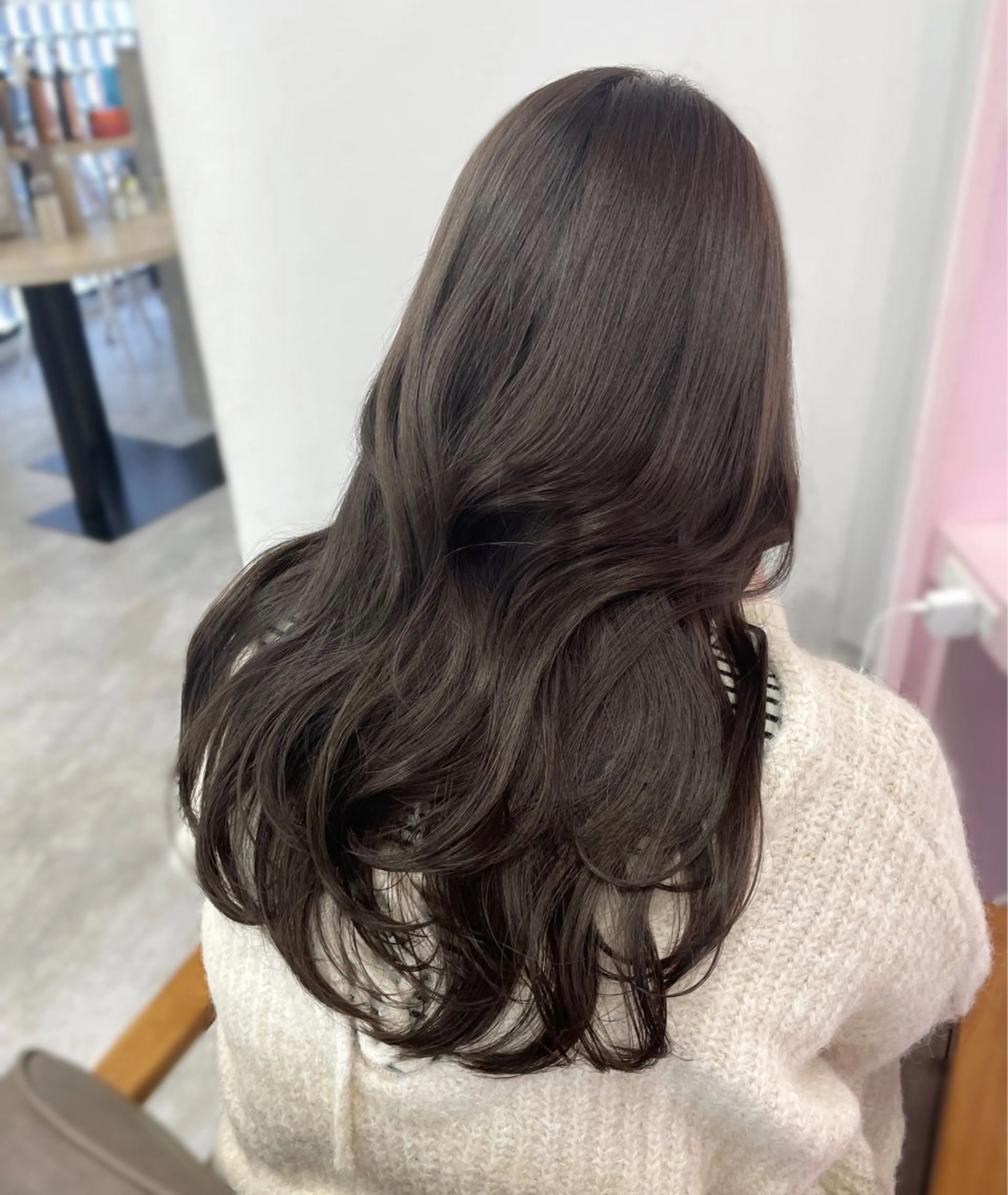 ロング カラー グレージュ ラベンダーカラー ラベンダーグレージュ ラベンダーグレー Hana ♡ marshu梅田のヘアスタイル