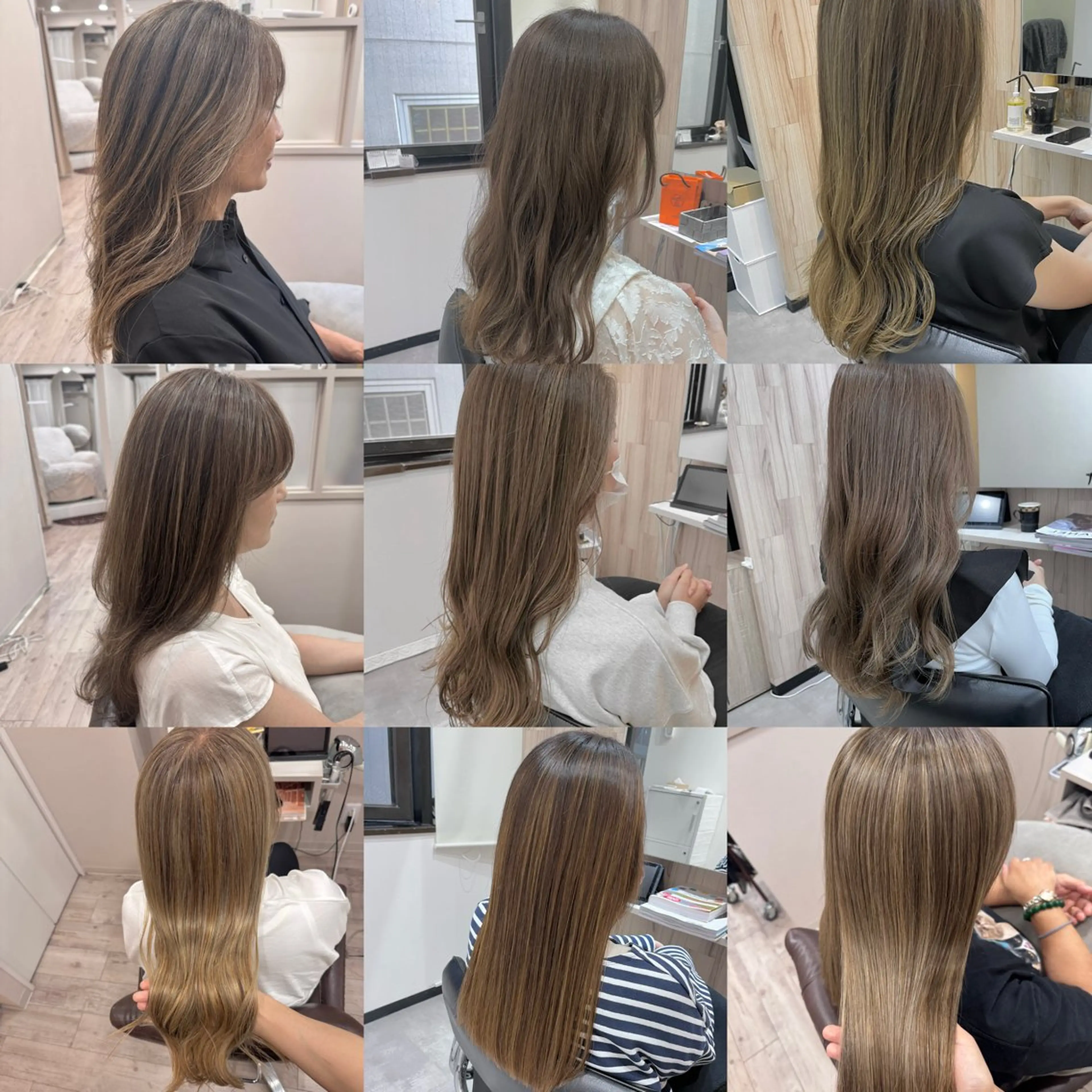 ロング ロング 白髪ぼかし脱白髪染め kaminowaのヘアスタイル