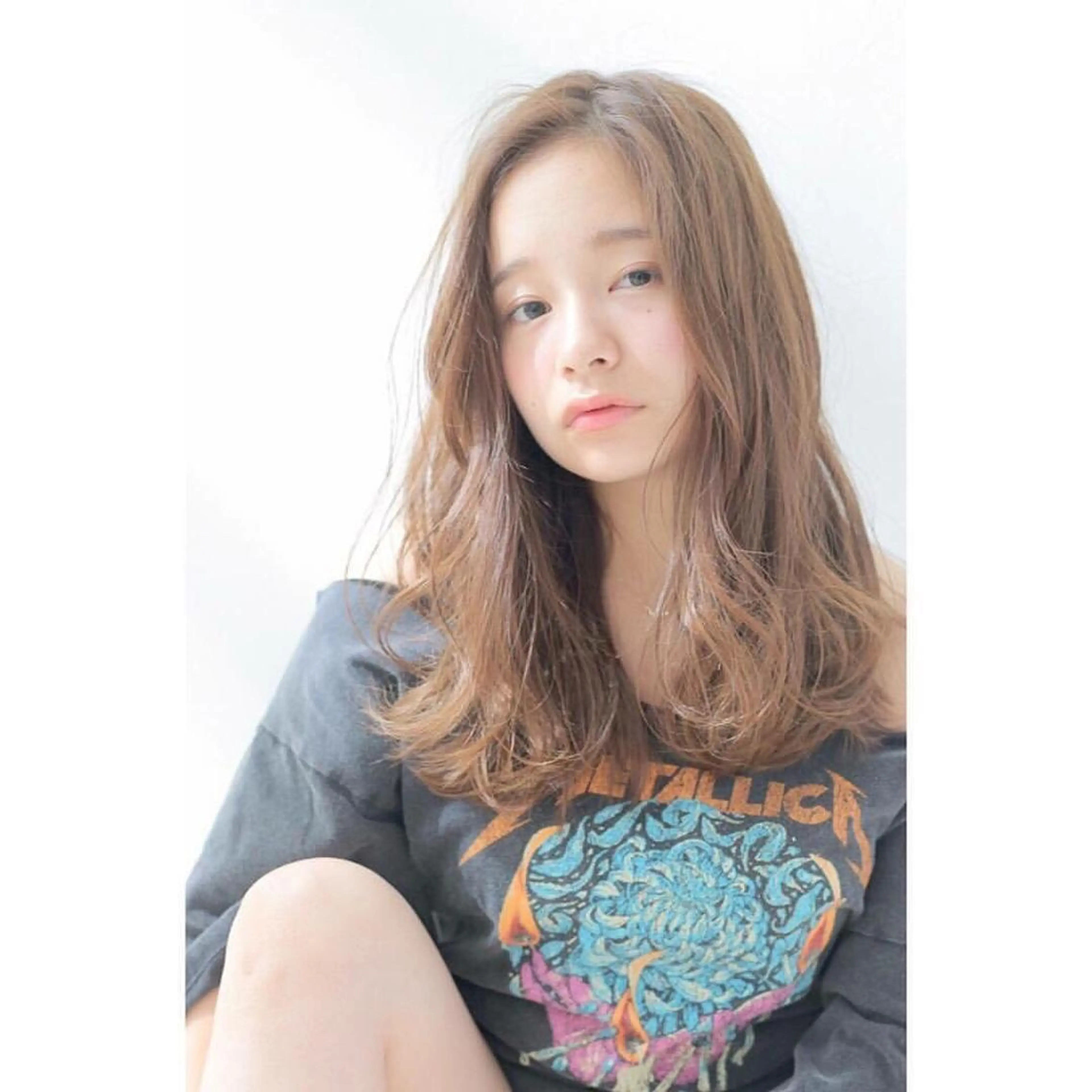 セミロング カラー due hair 京都駅前店 MILBON オージュア認定サロン【デューヘアー】所属・ハイトーンブリーチ 土坂 由志【京都】のヘアスタイル