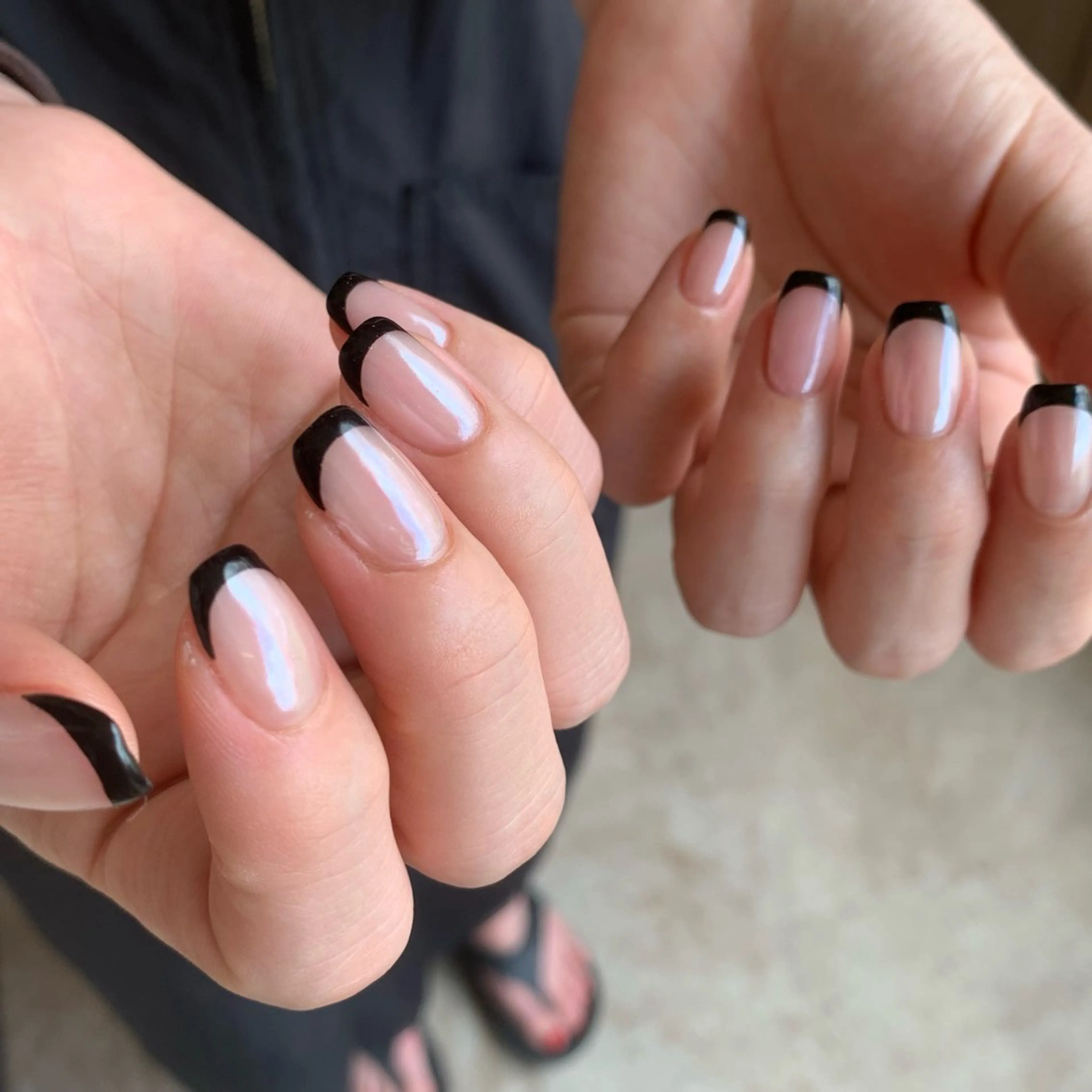 ネイル フレンチネイル ハンドネイル Black sheep.所属・Fujimori .のネイルデザイン