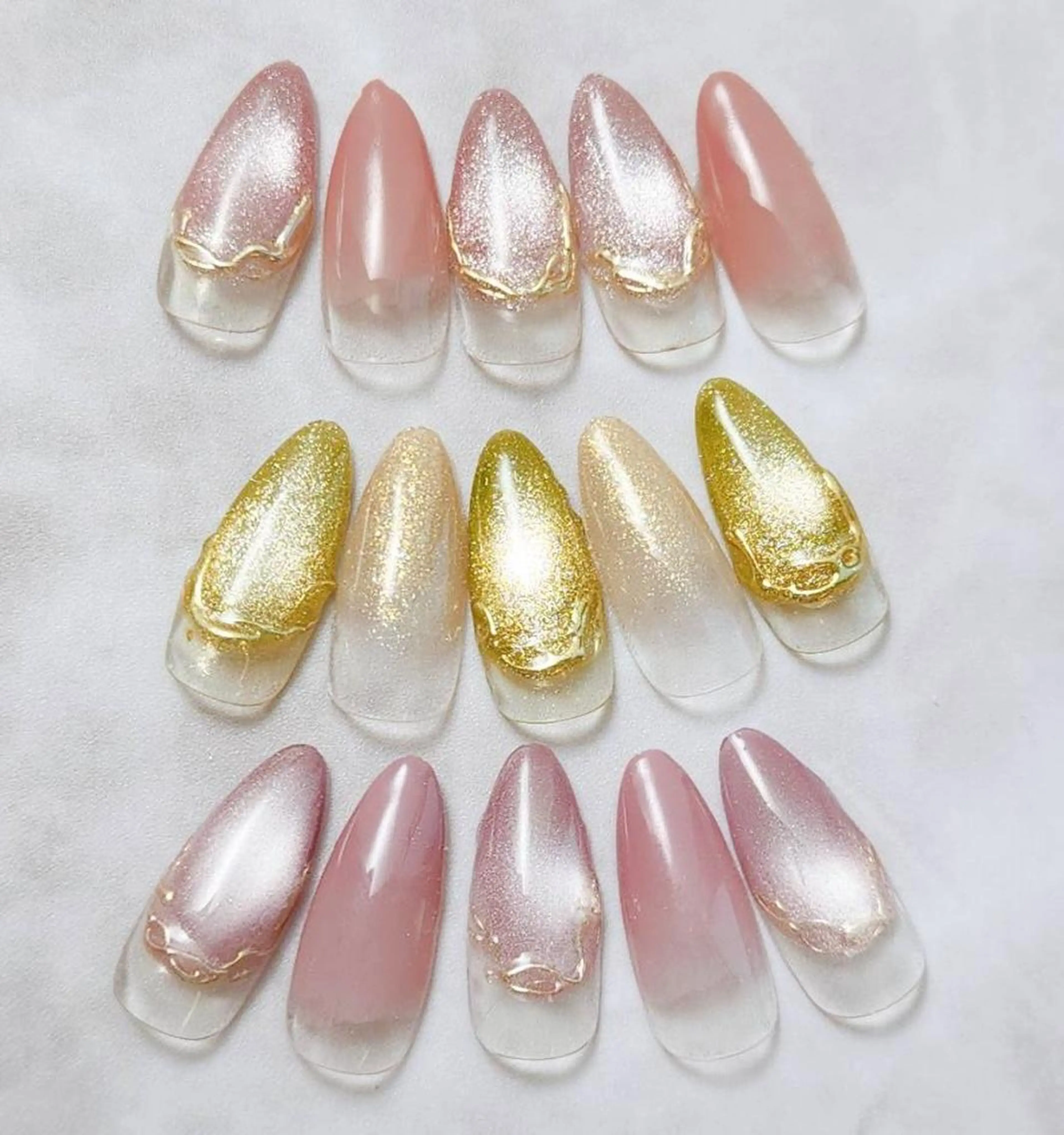 【Jrネイリスト】マグネットネイル🧲（オフあり）⭐️奥行きが可愛い💖の写真