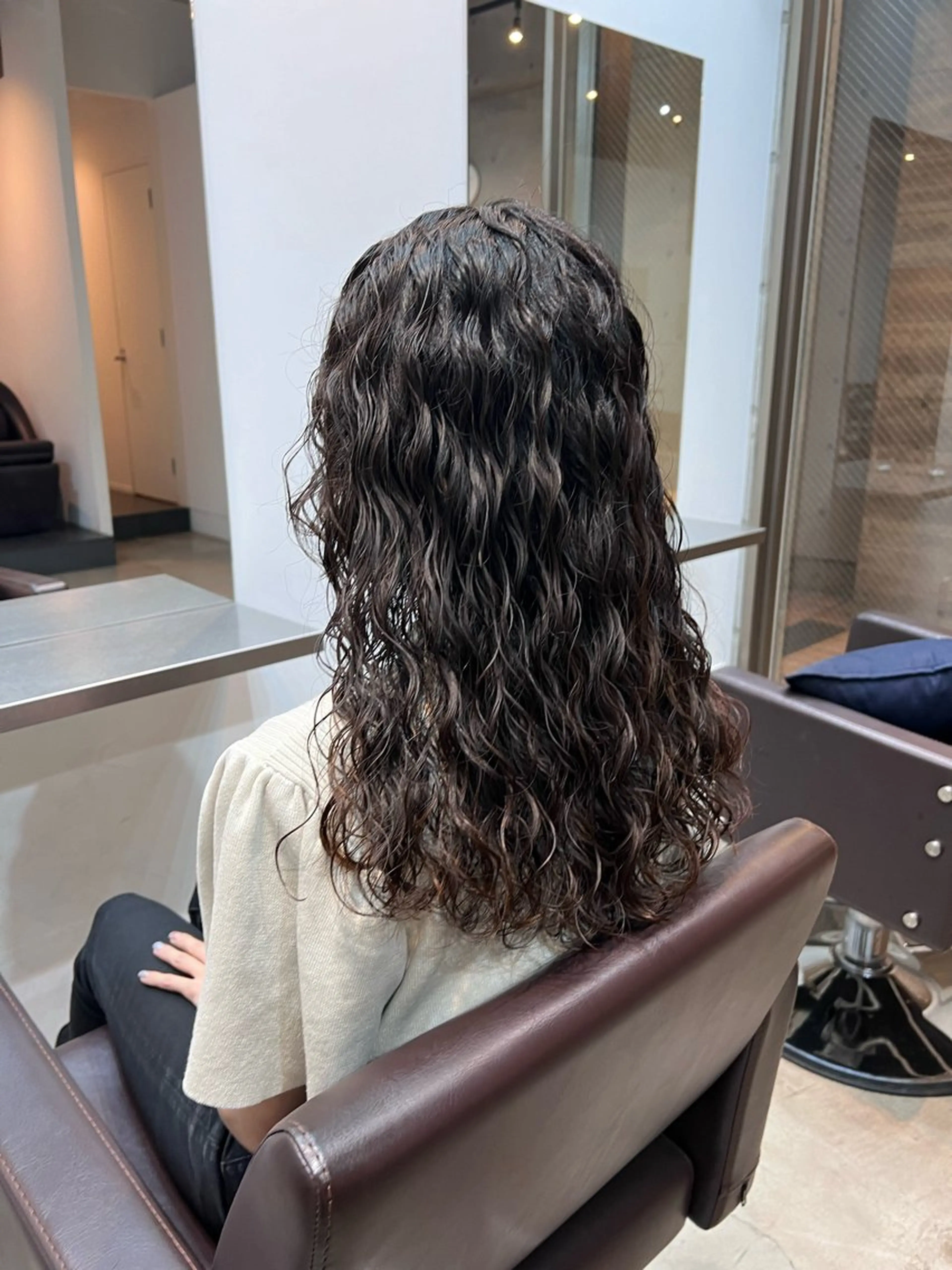 セミロング セミロングパーマ カット パーマ トリートメント デジタルパーマ ウェーブパーマ/神野のヘアスタイル