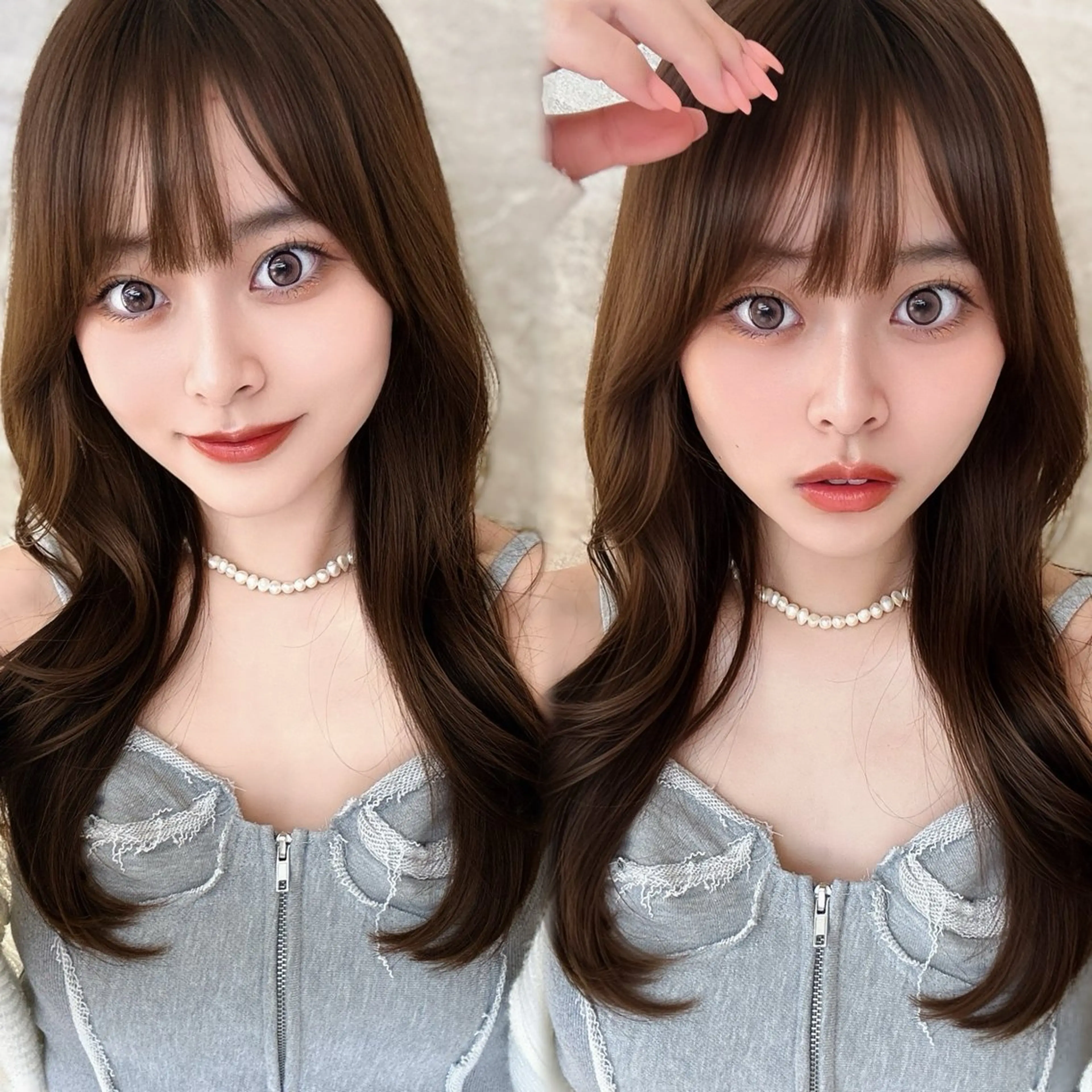 ロング 前髪/顔周り❣️ 縮毛矯正/おばかんのヘアスタイル