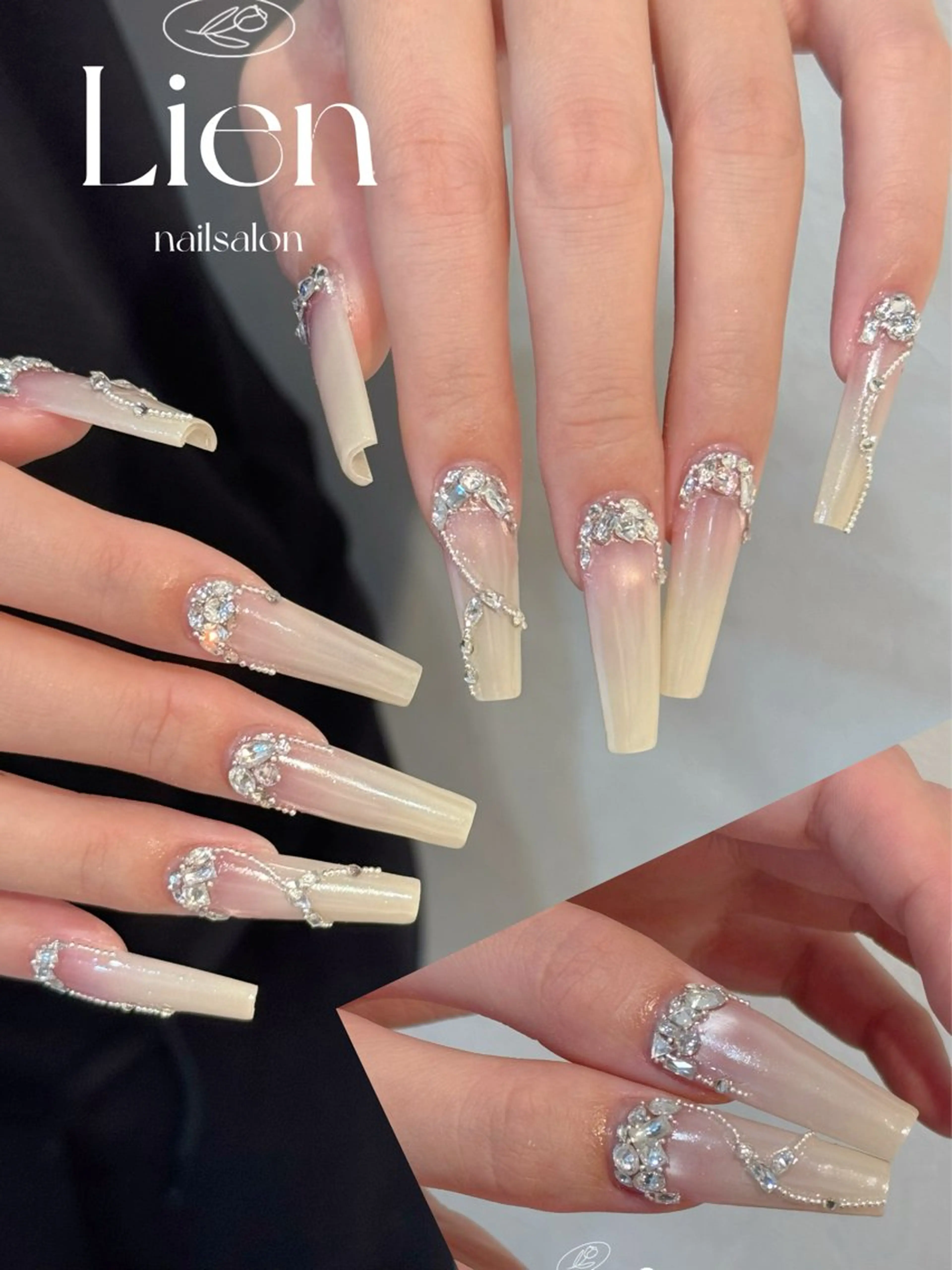 チップとスカルプジェル長さだし十本➕150分ジェルやり放題(オフ込み)(パーツ全部付け放題)の写真