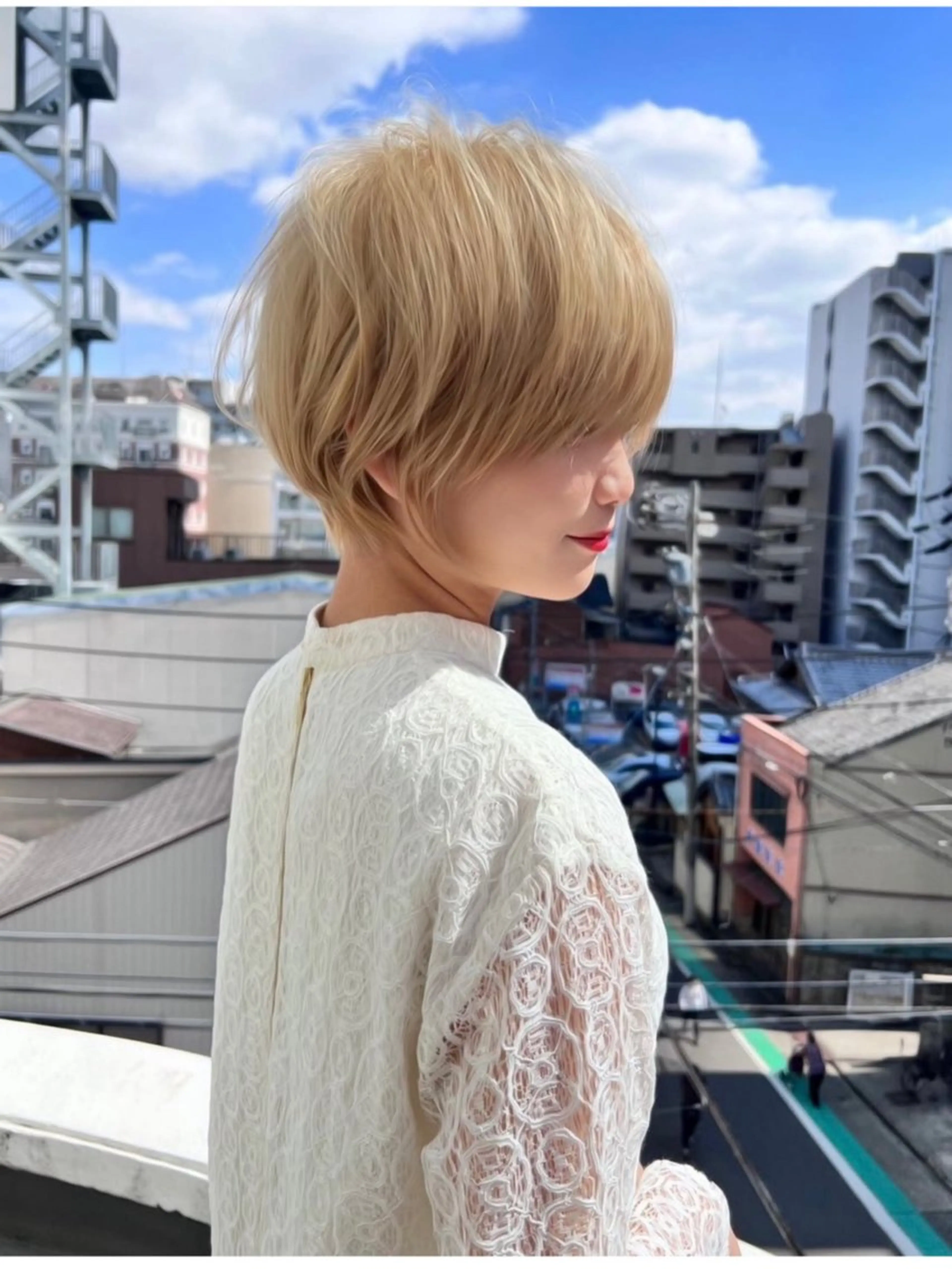 ショート カラー カット ヘアカラー トリートメント ショート/ボブ 岡田洸太のヘアスタイル