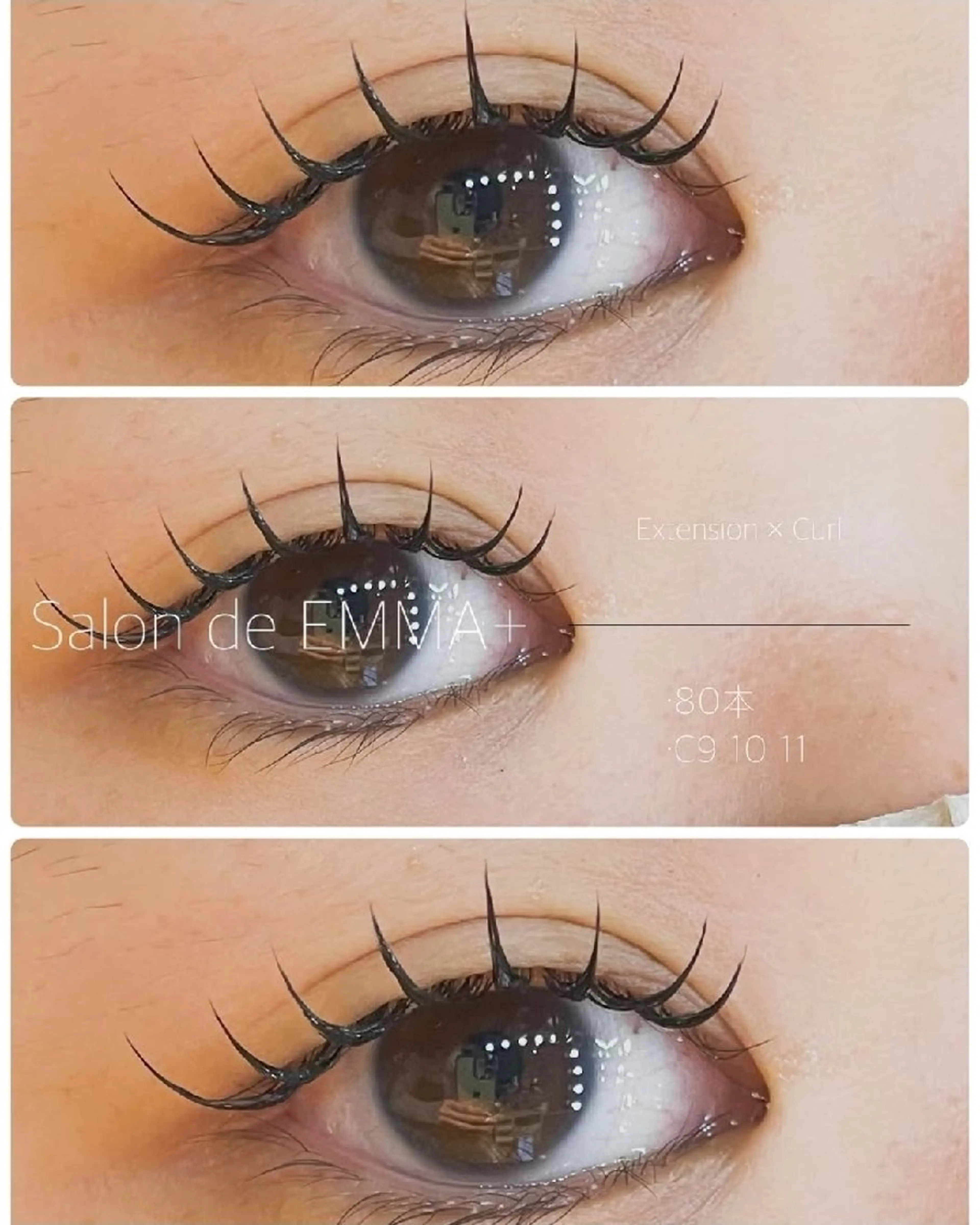 マツエク・マツパ 目尻長め マツパ EMMA plus．のマツエク・マツパデザイン