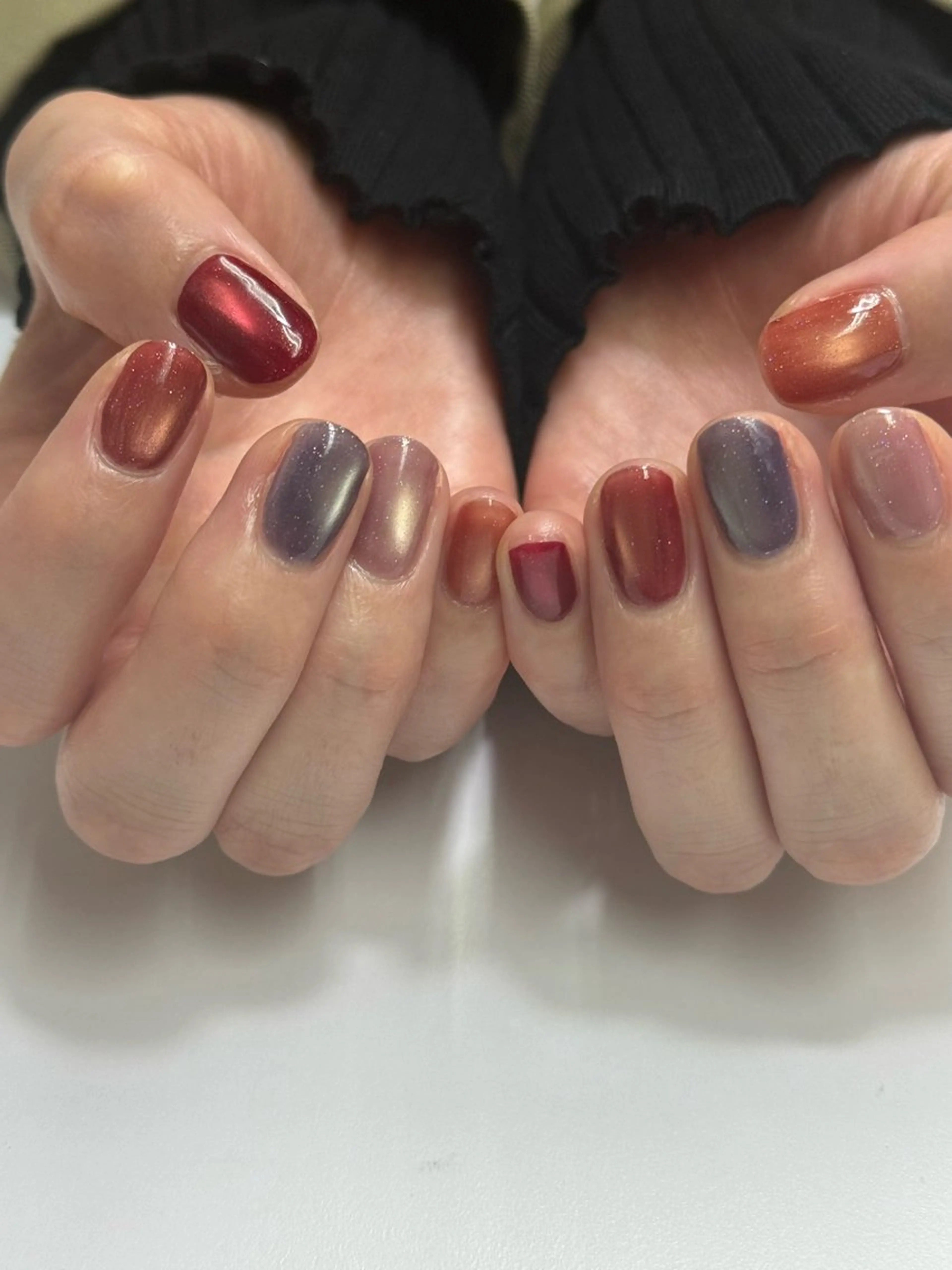 ネイル マグネットネイル ハンドネイル AceLuxe南麻布 パラジェル　オフ無料のネイルデザイン