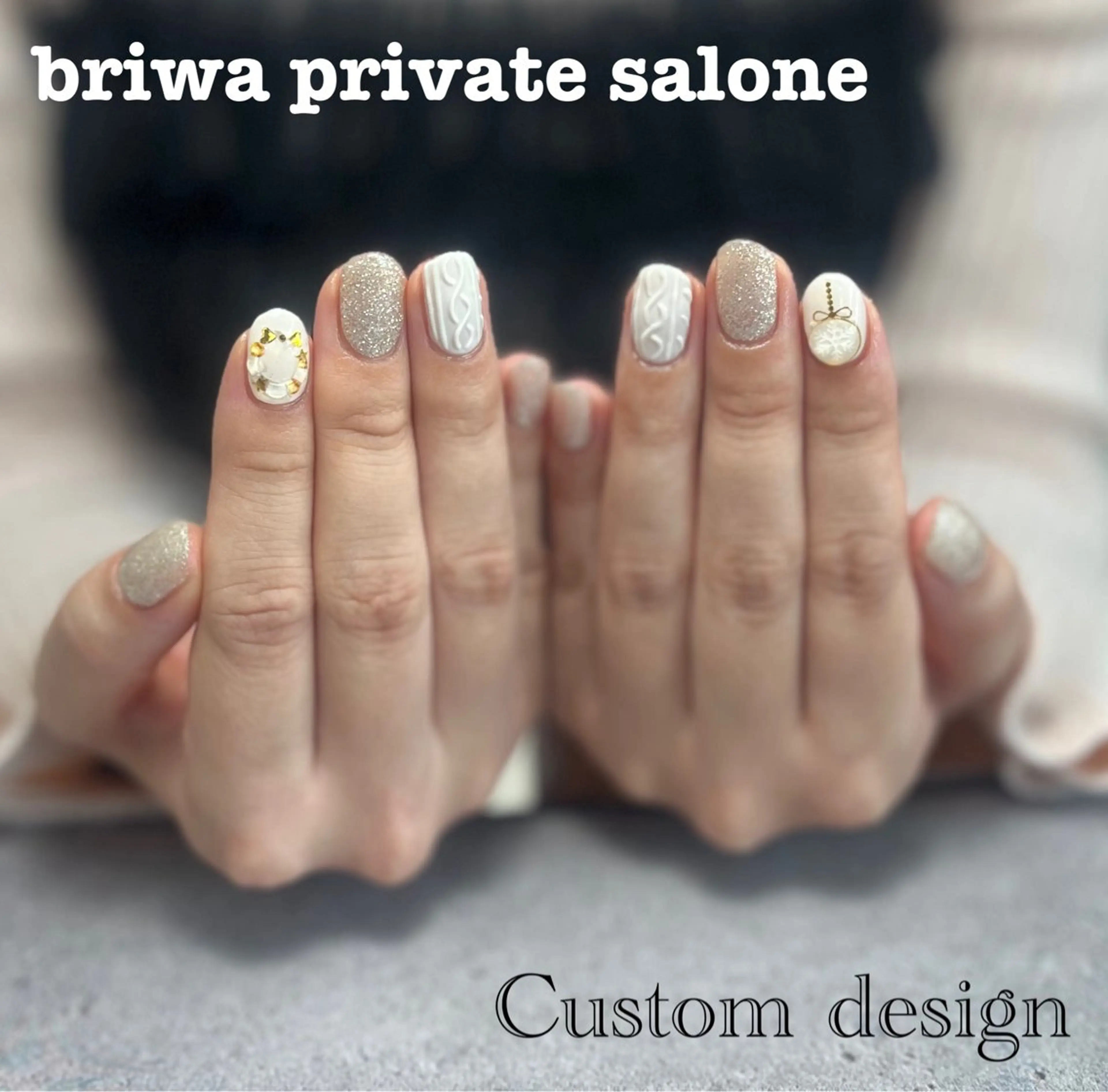 ネイル 持ち込み 冬ネイル クリスマス Briwa✨nail 💅enoi ❤︎のネイルデザイン