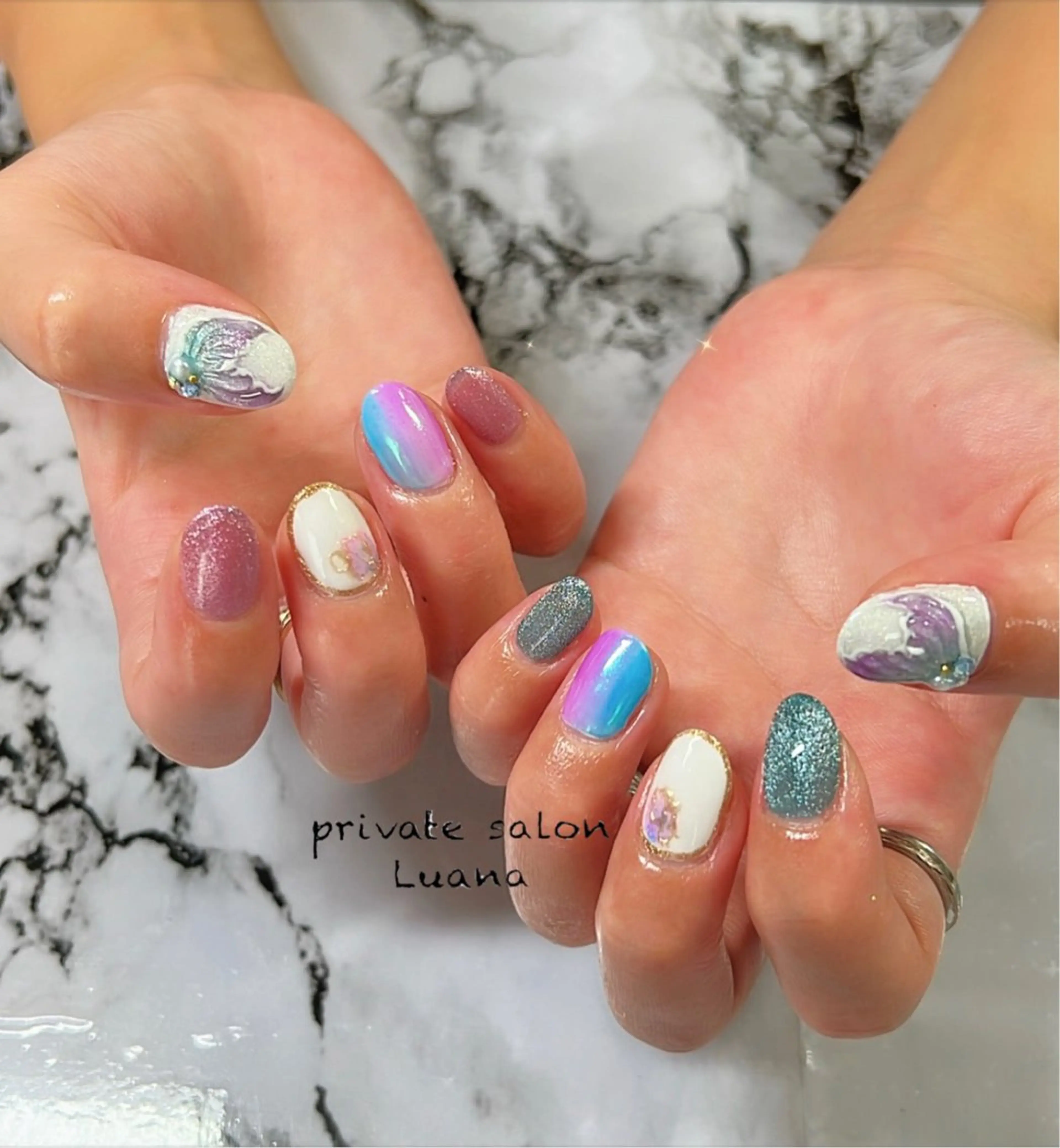 ネイル ハンドネイル 自宅ネイルサロン ルアナのネイルデザイン