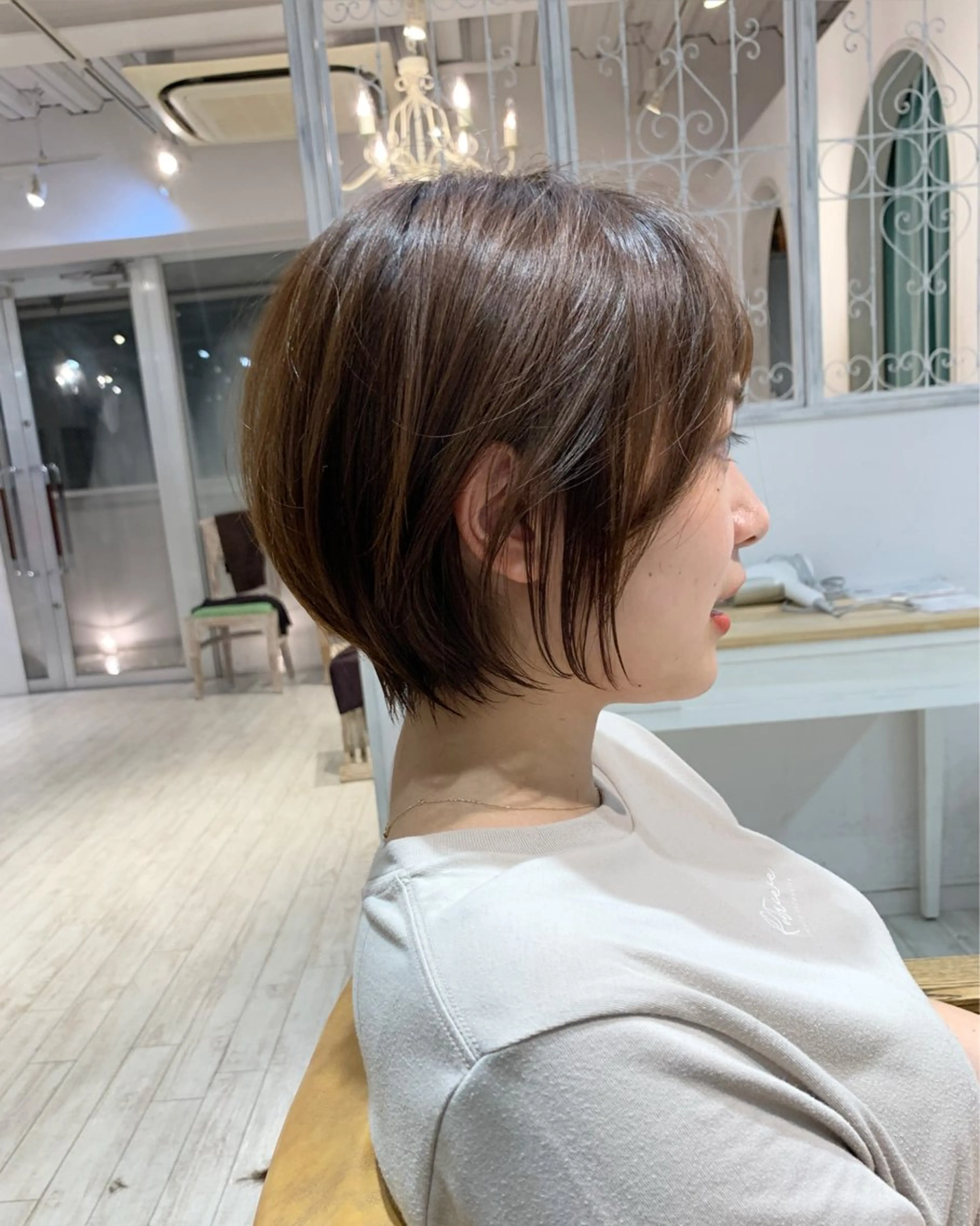 ショート カット トリートメント 縮毛矯正/ショート/ レイヤー/畑中正敏のヘアスタイル