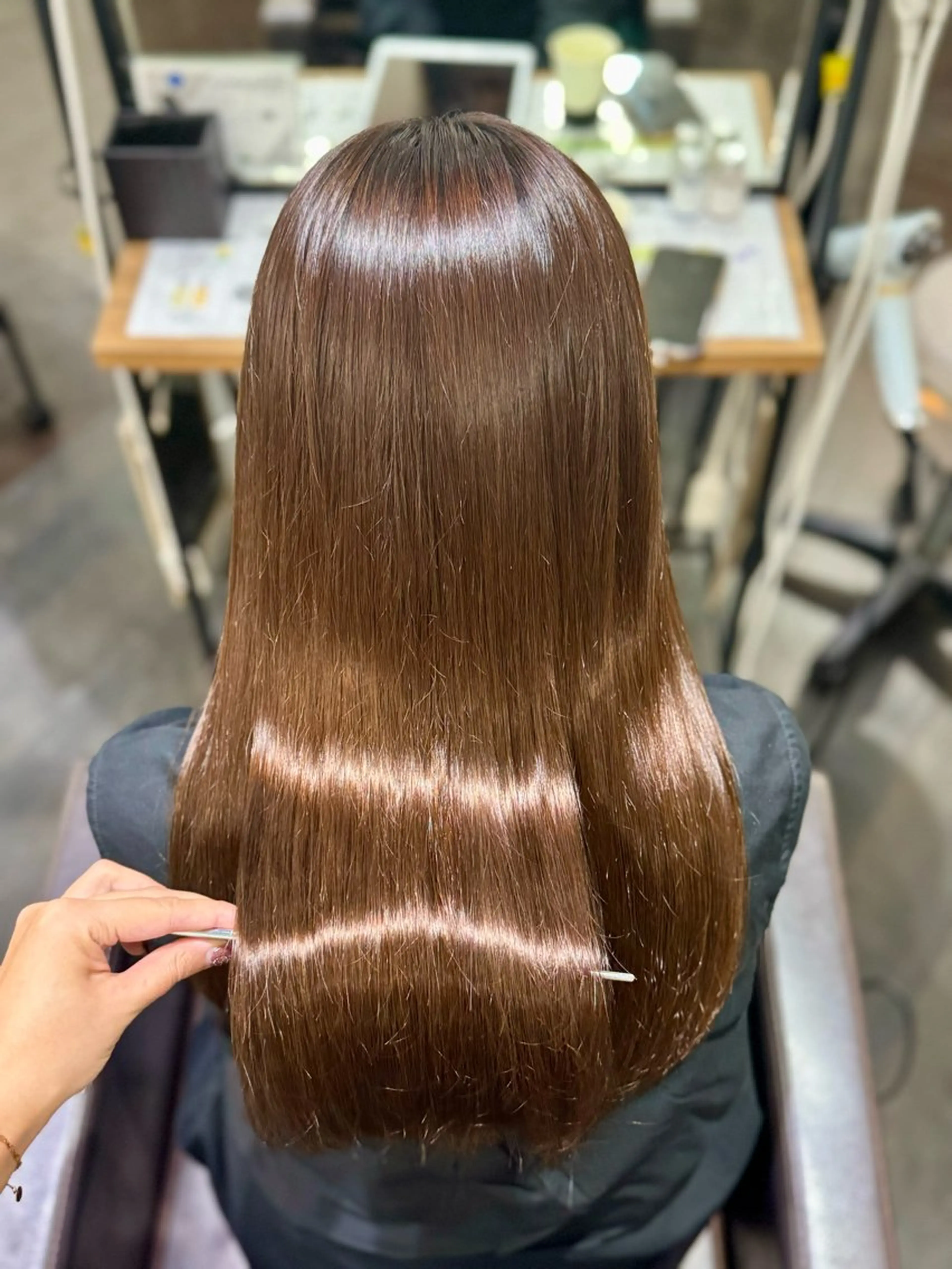 ロング カット 縮毛矯正 🌷名駅／髪質改善 ヘアセット/モネ🌷のヘアスタイル