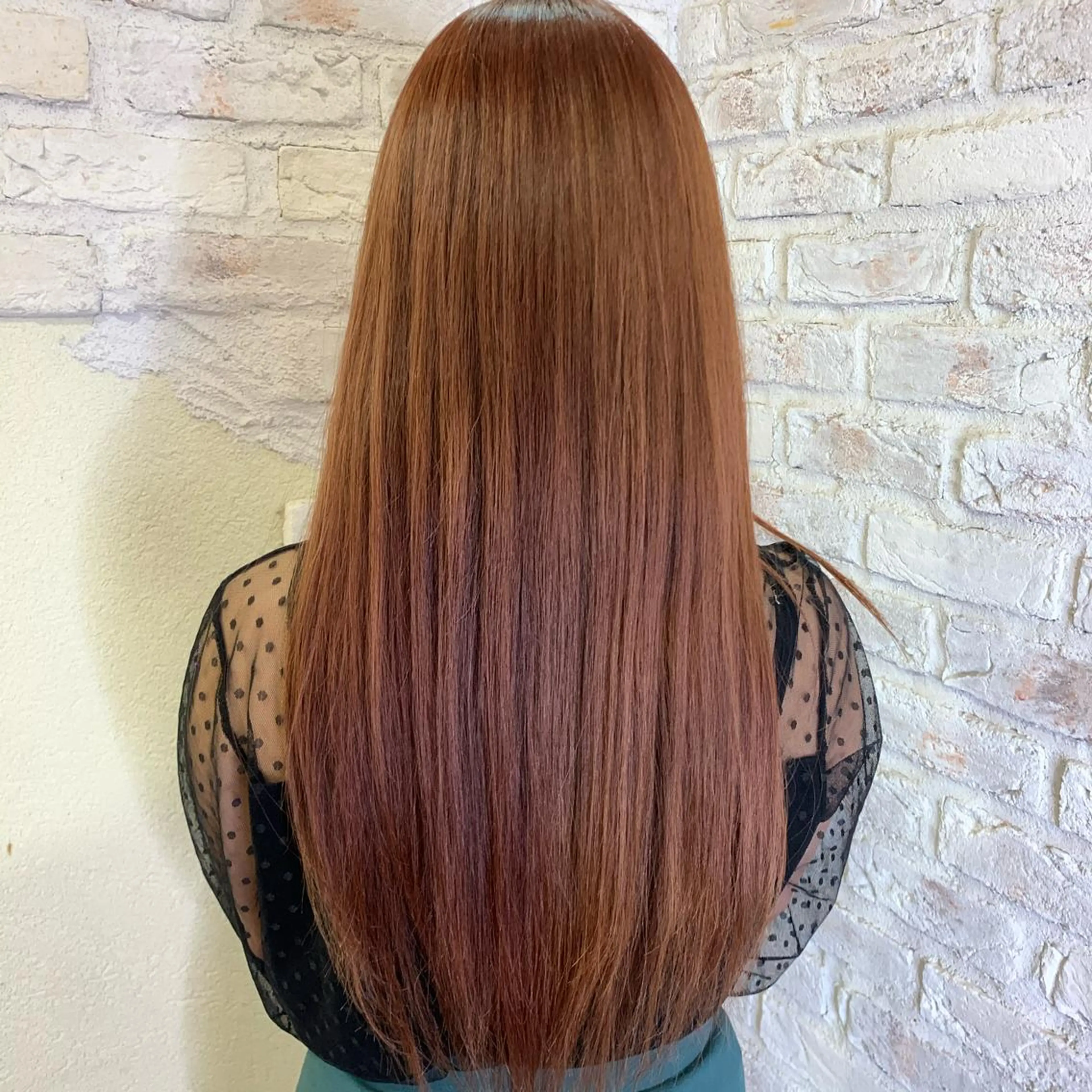 ロング 縮毛矯正×韓国ヘア ×髪質改善×レイヤーのヘアスタイル