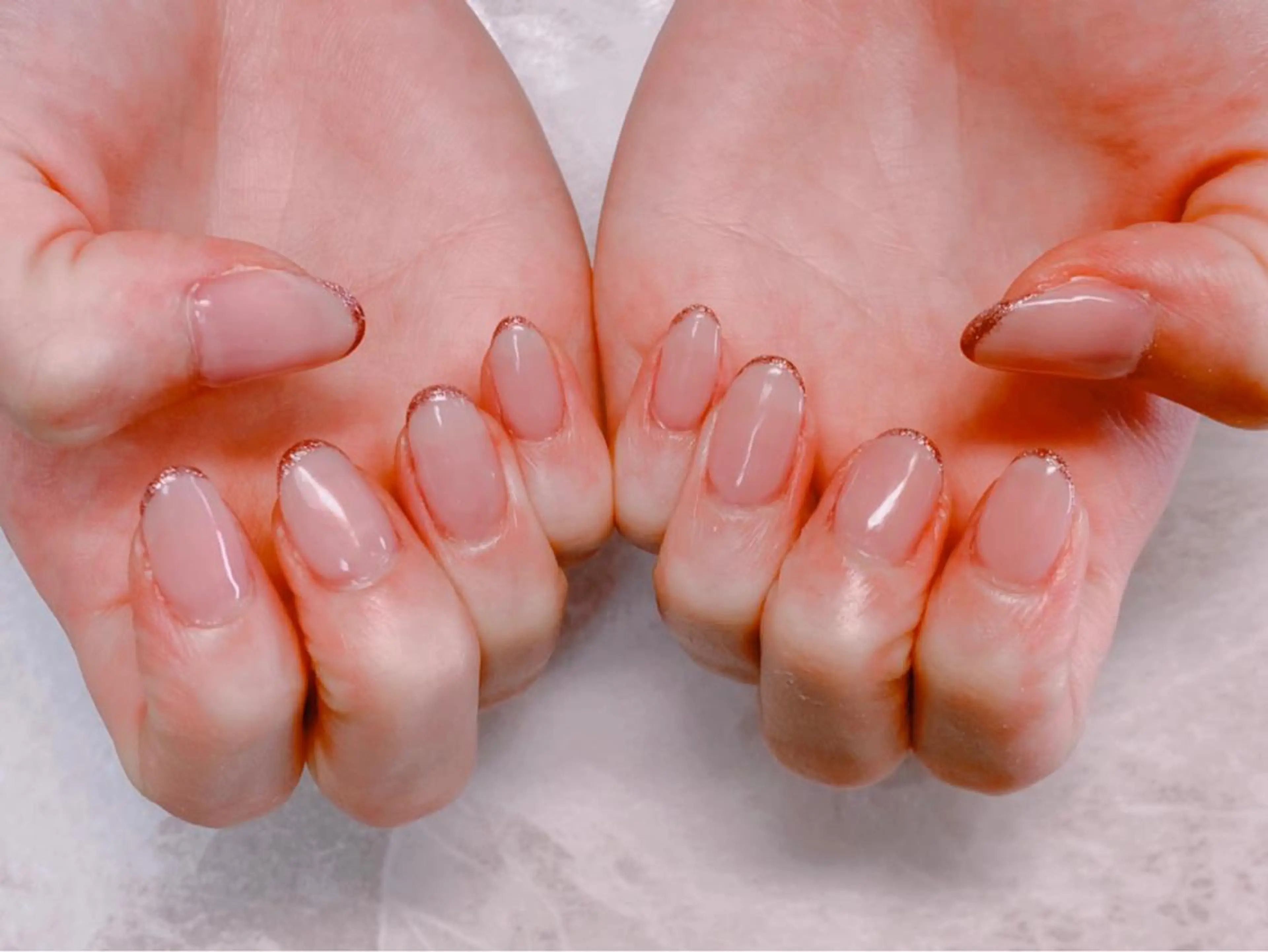 ネイル ジェルネイル キラキラネイル ラメ(グリッター) ワンカラーネイル ネイルPetit Ribbonのネイルデザイン