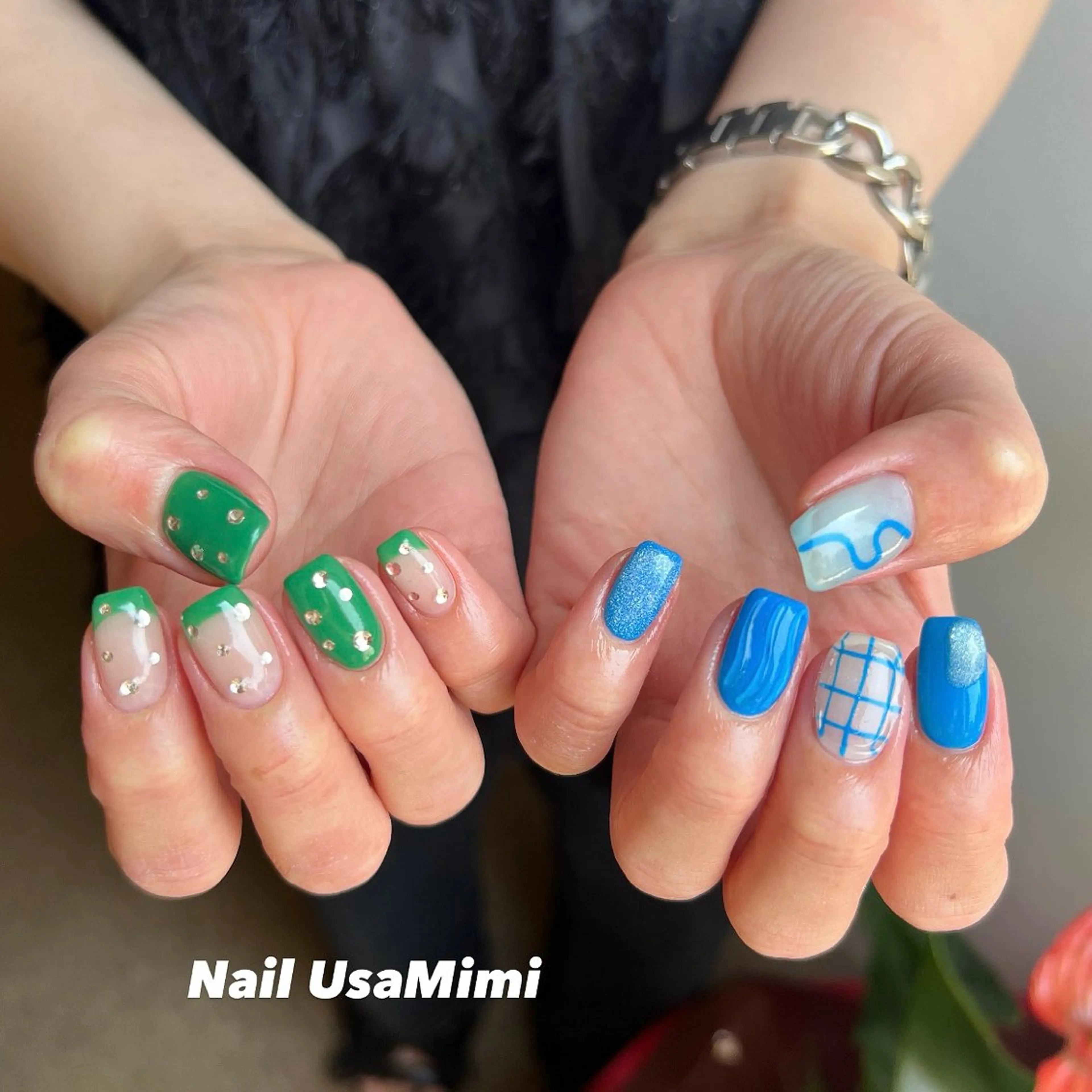 ネイル アートネイル ジェルネイル パラジェル ピンク ハンドネイル 本町NailUsa Mimi RIKOのネイルデザイン