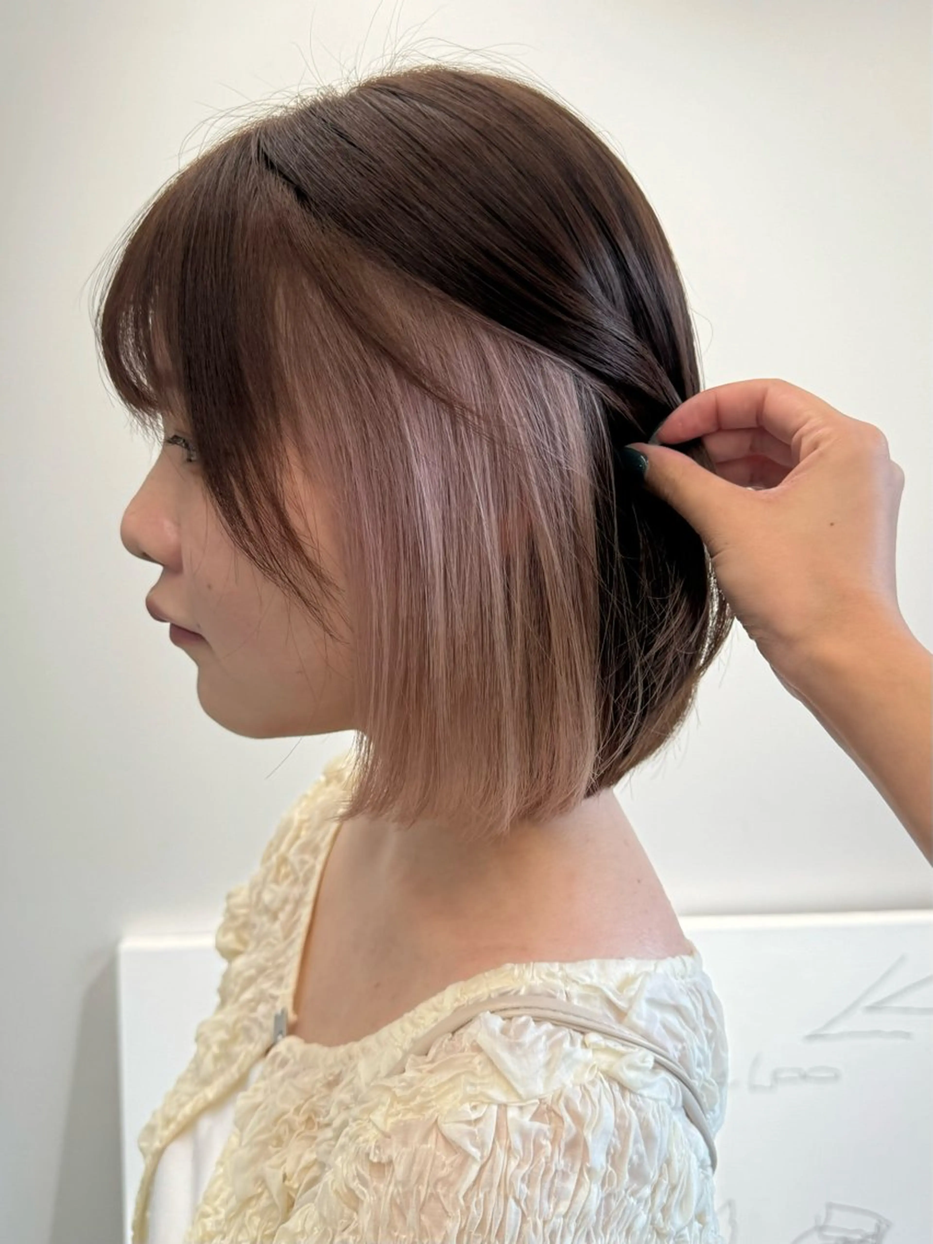 ミディアム ケアカラー 髪質改善 似合わせカット 【NEWI 天王寺店 】 Fukaのヘアスタイル