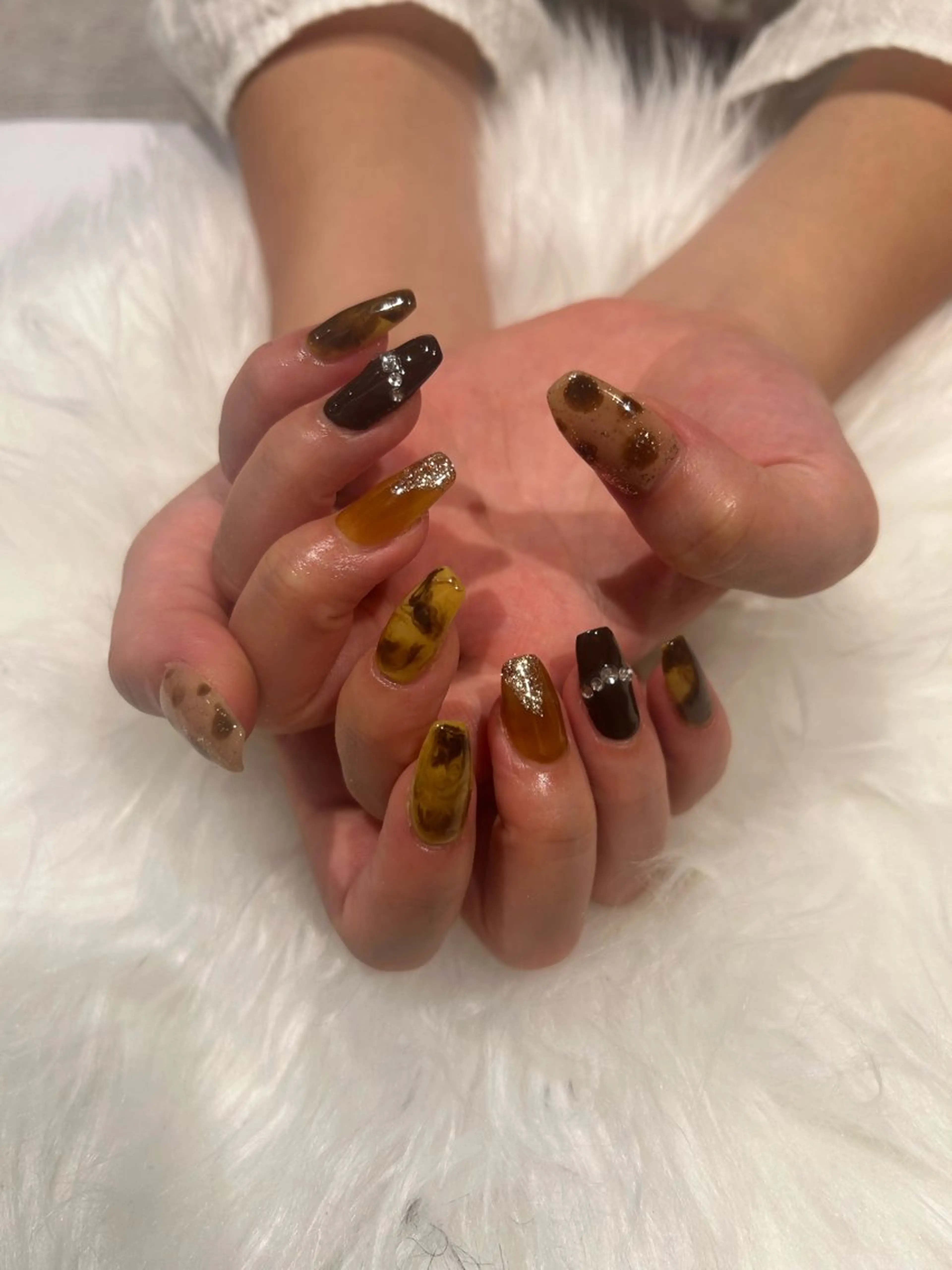 ネイル 成人式 長さ出し 韓国ネイル ショートネイル ハンドネイル ♡ハイトーン★ ネイル/しの♡のヘアスタイル