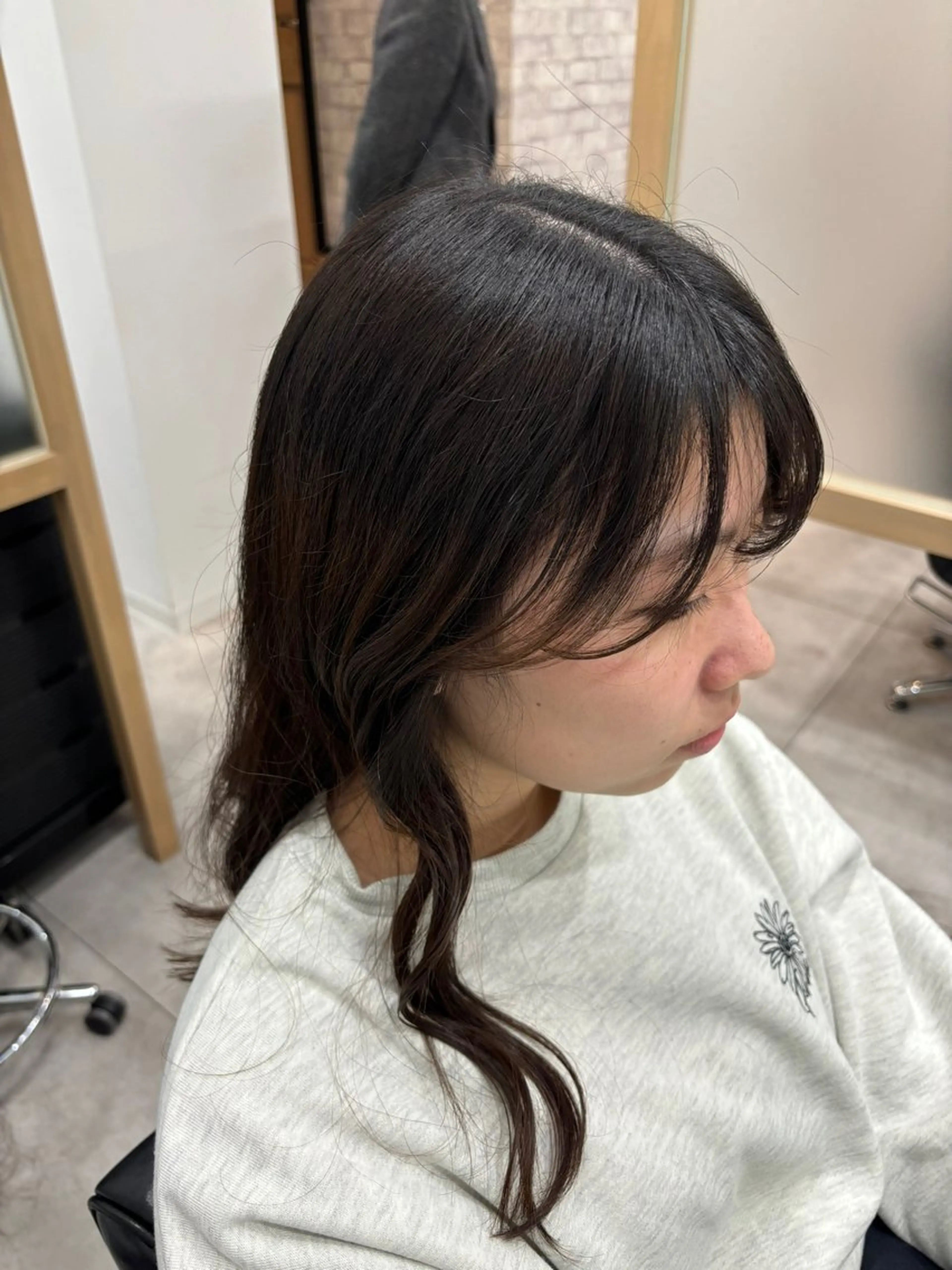 ロング 顔周りカット ⠀ ゆうかのヘアスタイル