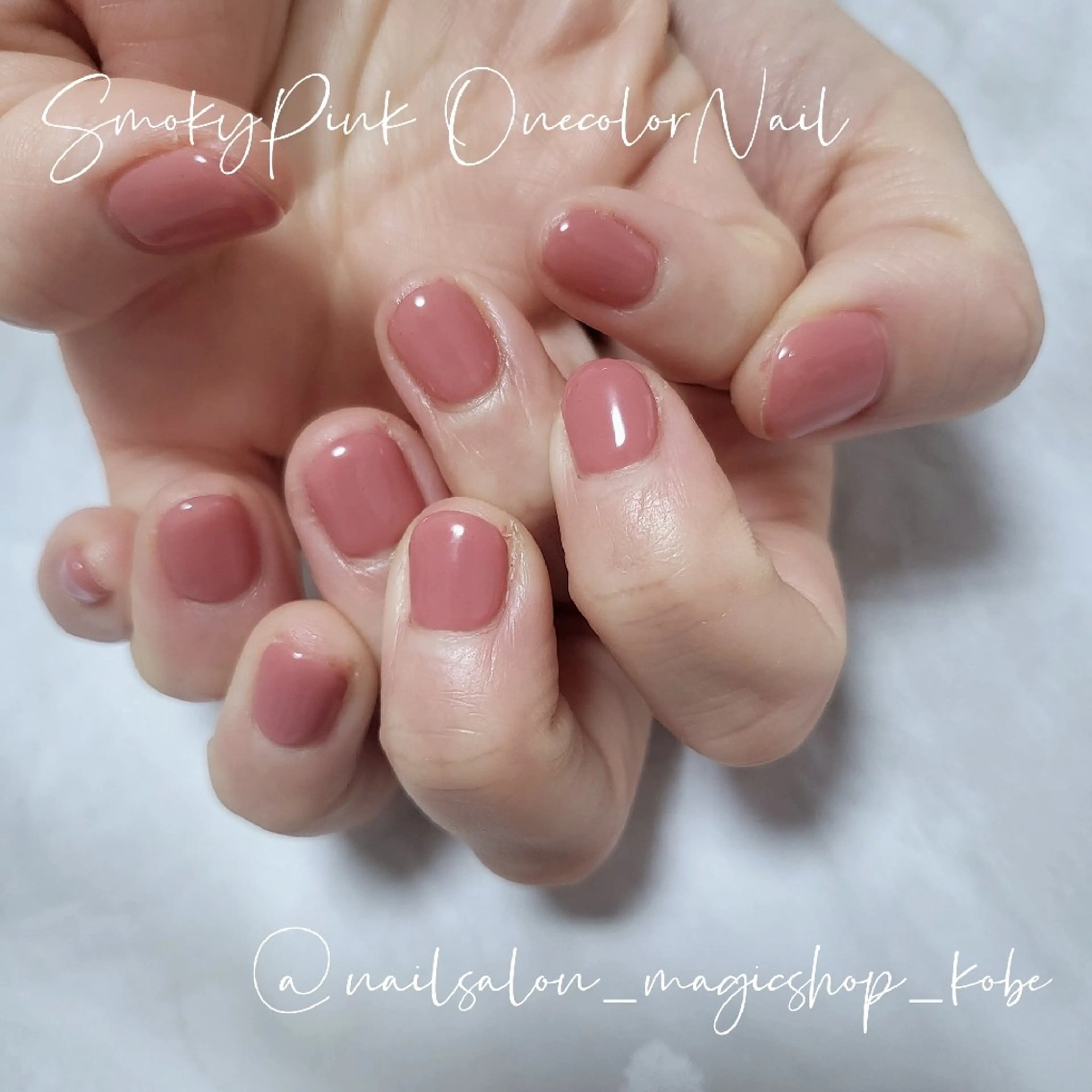 ネイル ジェルネイル ワンカラーネイル ピンク ショートネイル ソフトジェル ハンドネイル Nailsalon MagicShopのネイルデザイン