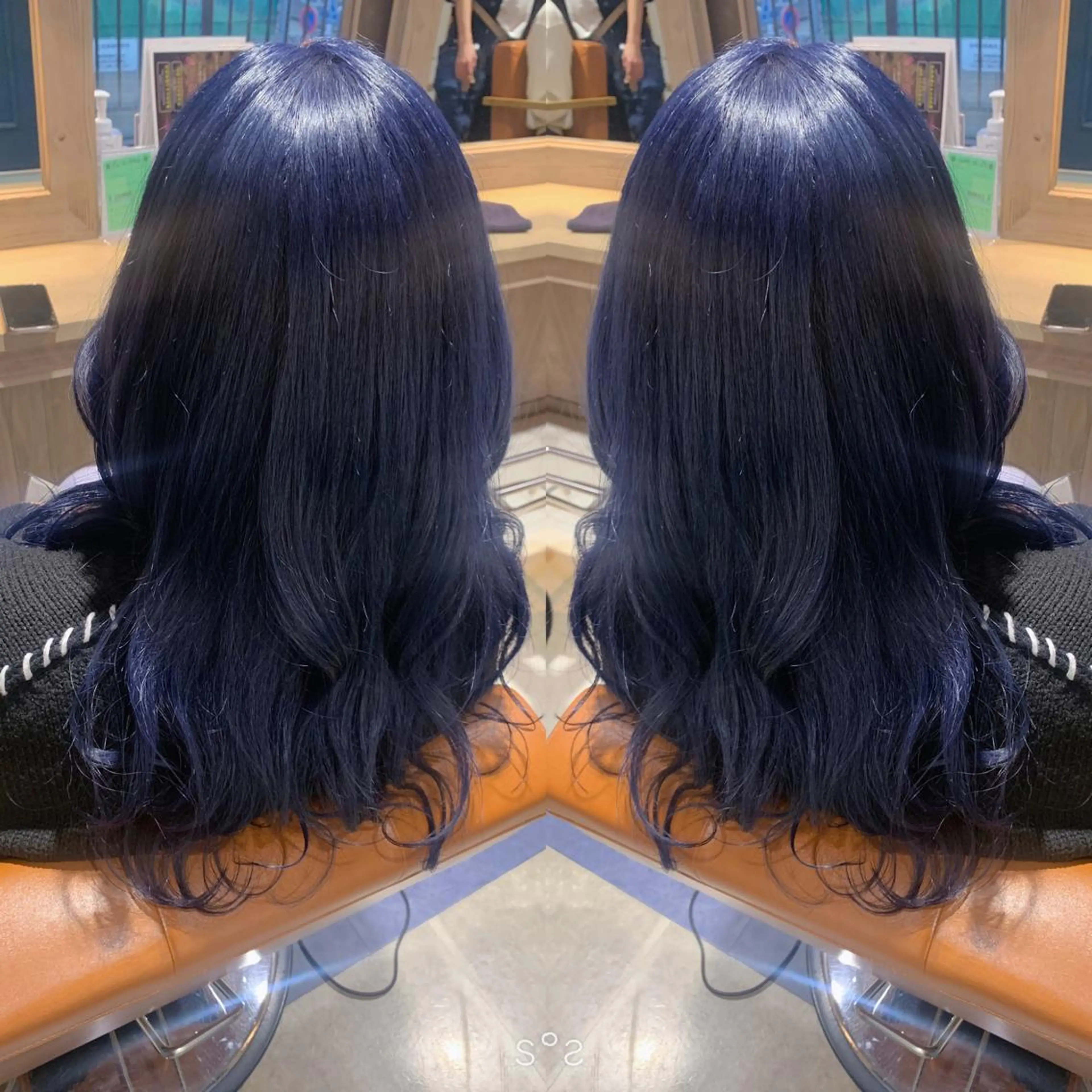 ロング カラー ブルーカラー ブルージュ 韓国🇰🇷 ✂︎hair 内田愛のヘアスタイル