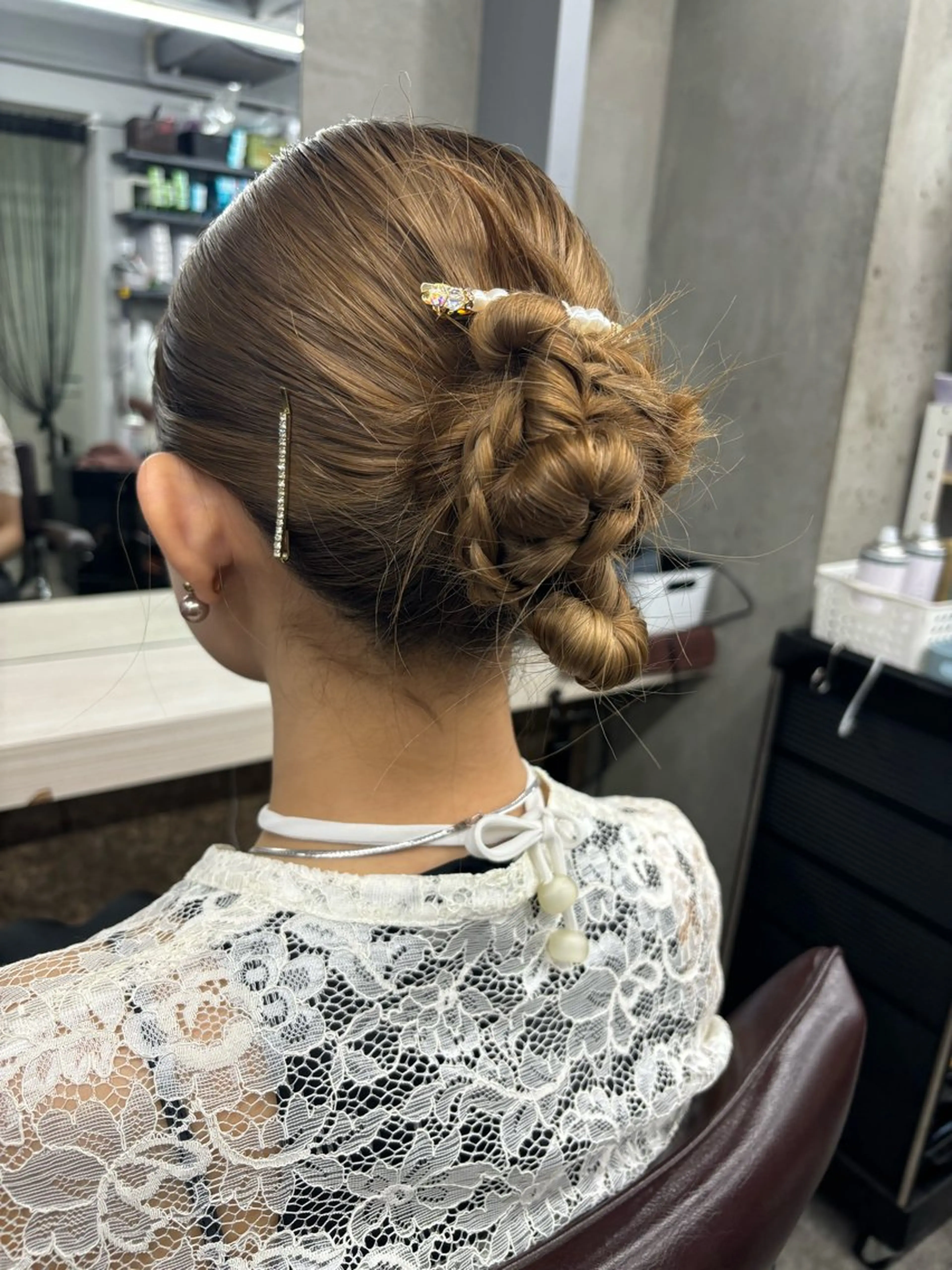 セミロング ヘアアレンジ ヘアセット Opus🐕kato Mizuki🐕のヘアスタイル