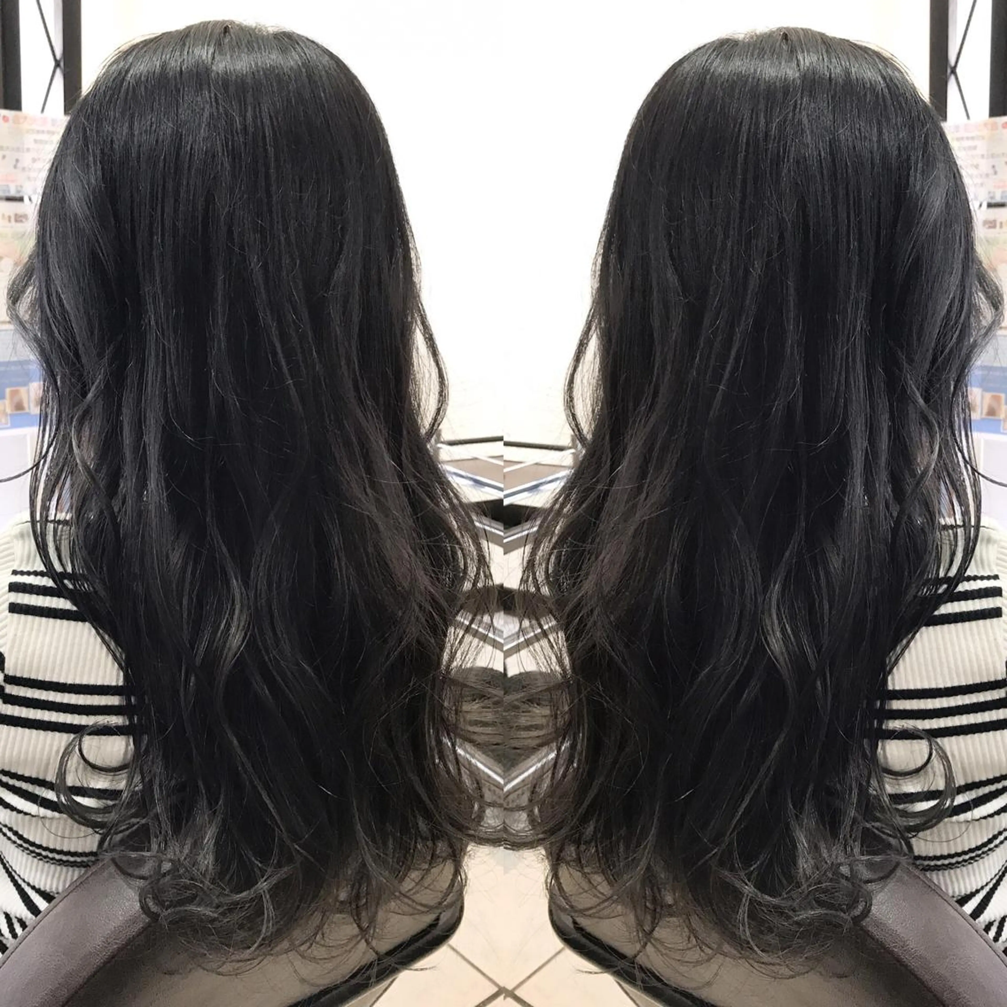 ロング カラー シールエクステ⭐️ オオミタクヤのヘアスタイル