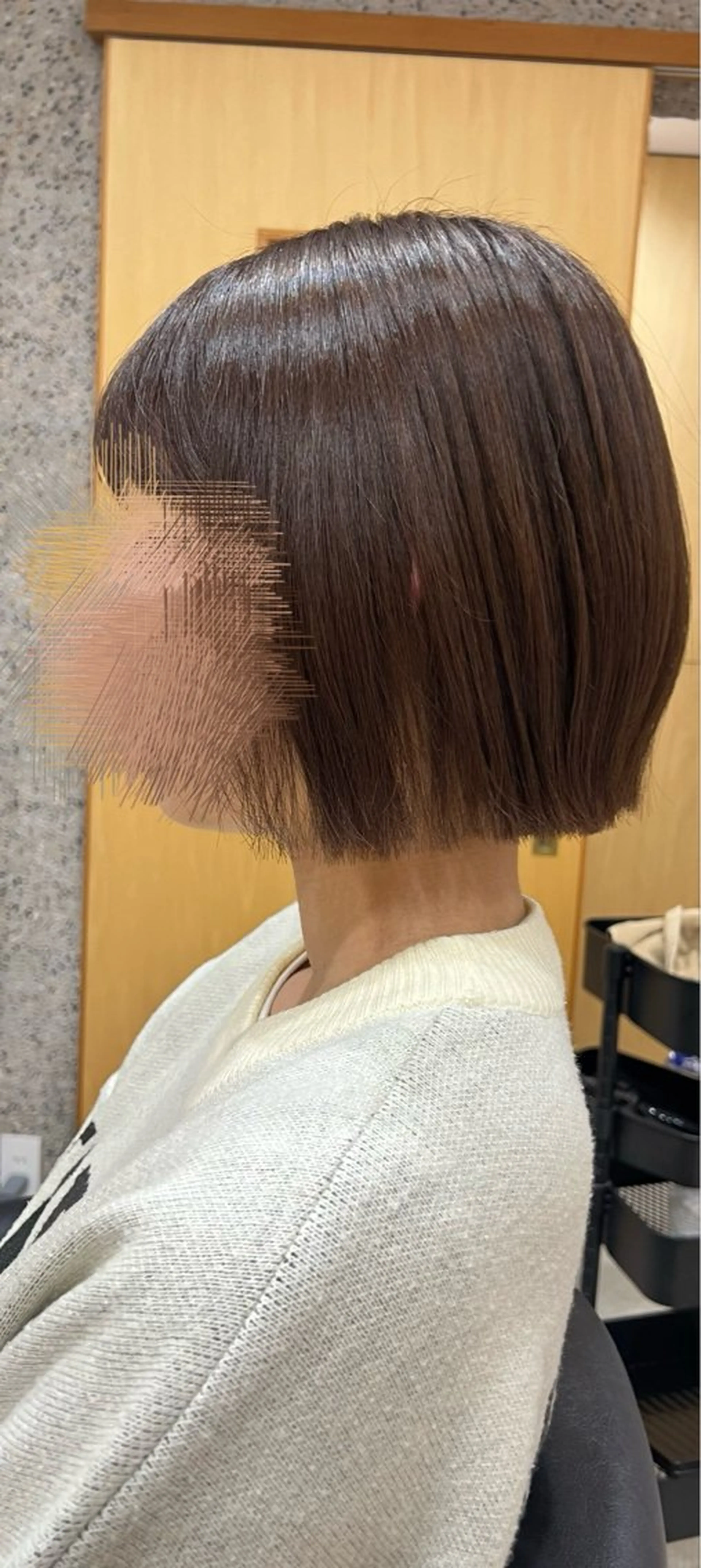 ショート ボブ くびれヘア 小顔カット 北爪 結のヘアスタイル