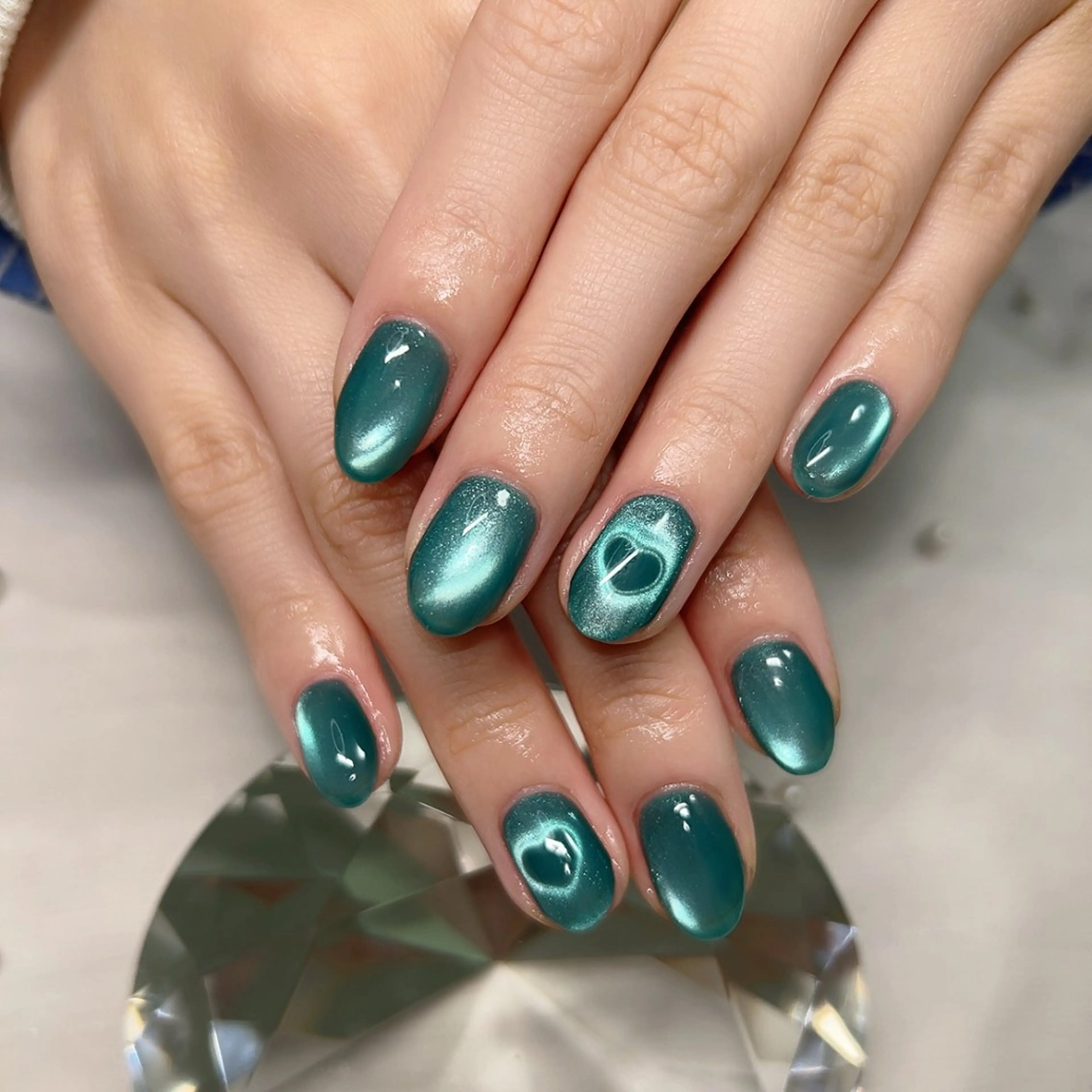 ネイル ドット フレンチネイル マグネットネイル ハンドネイル Cute Tips nailのネイルデザイン