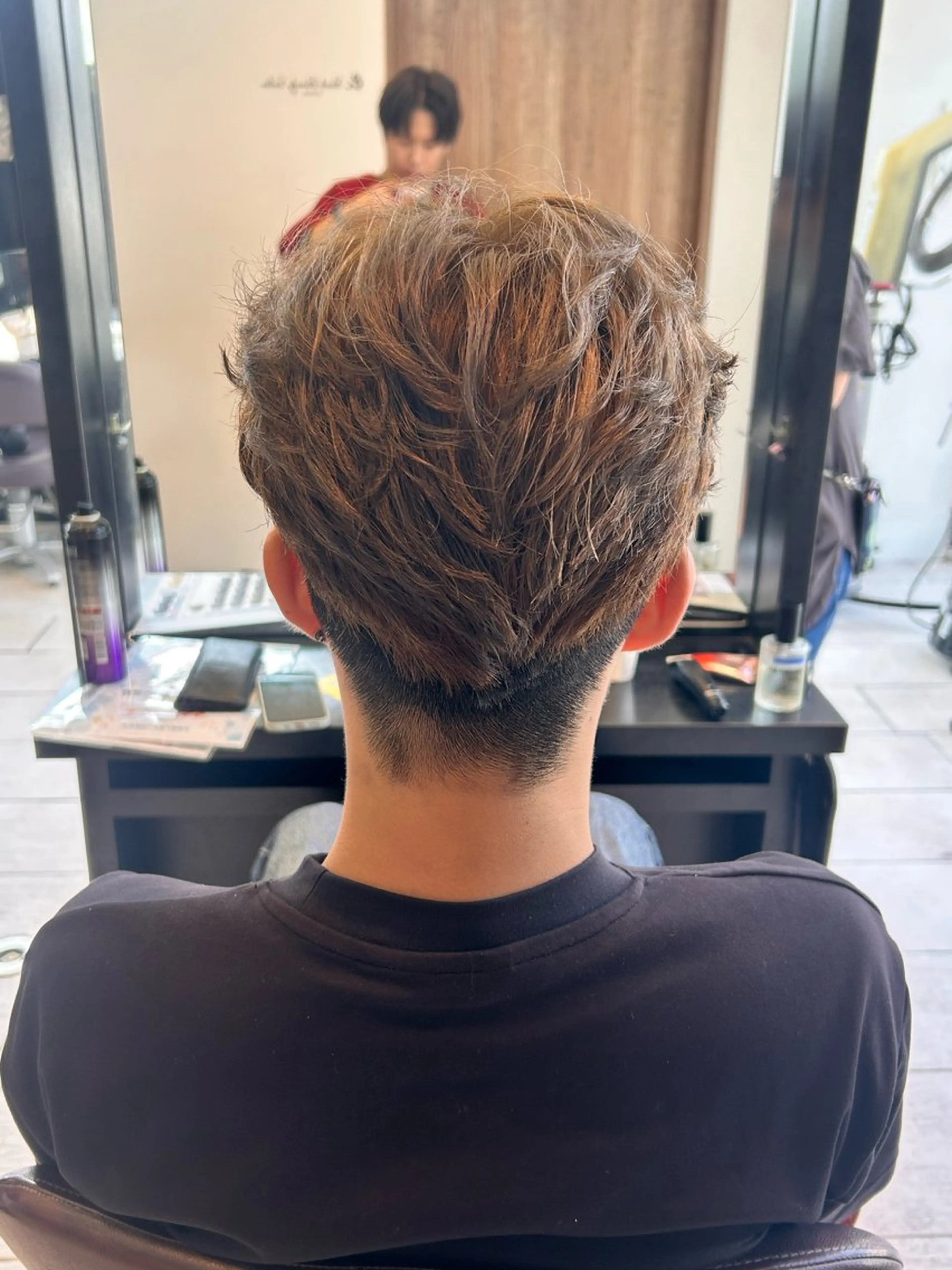 ショート パーマ メンズ ヘアセット EARTH大宮宮原店所属・ri kuのヘアスタイル