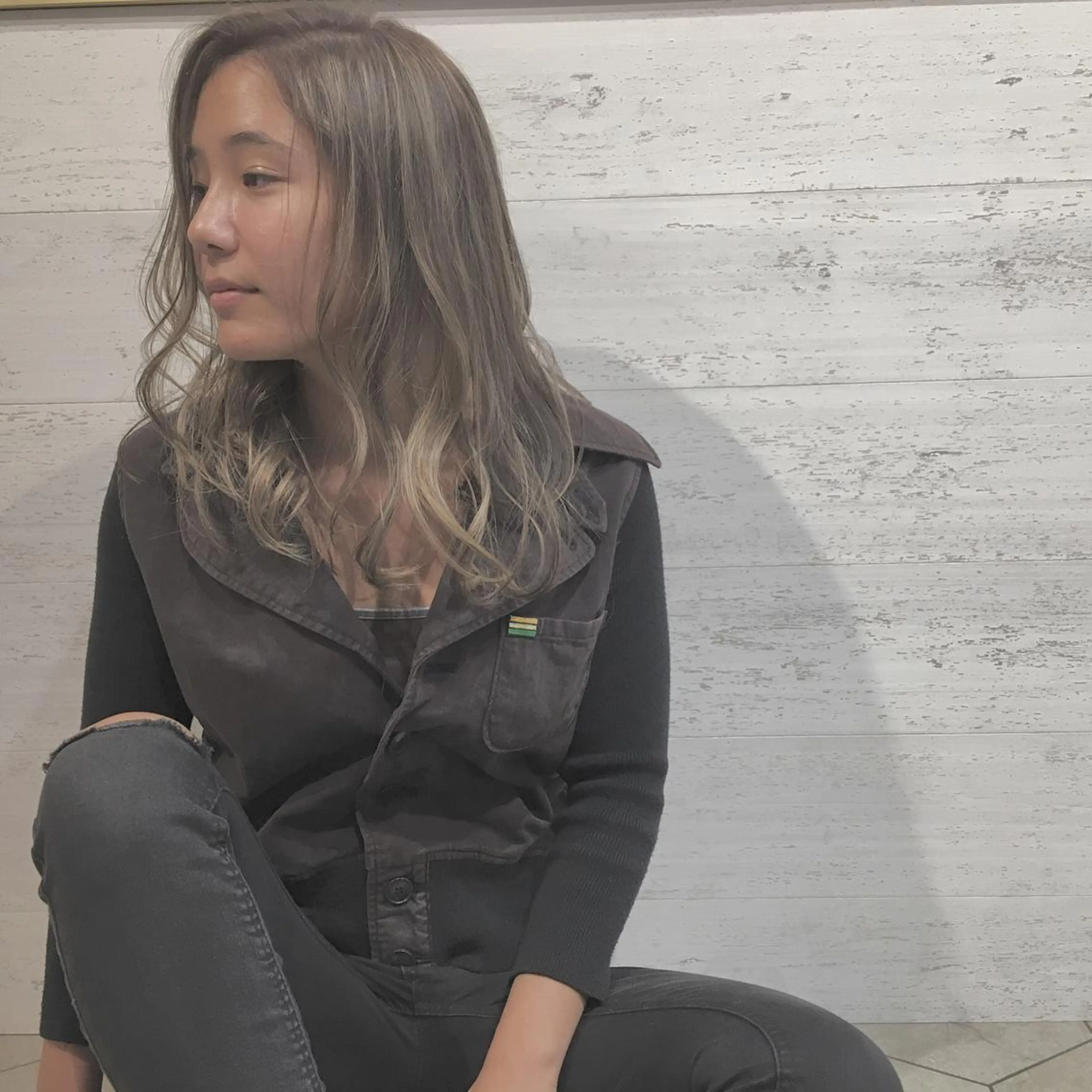 セミロング カット ヘアカラー トリートメント 🌸ハイトーン 新田　廉 🌸のヘアスタイル