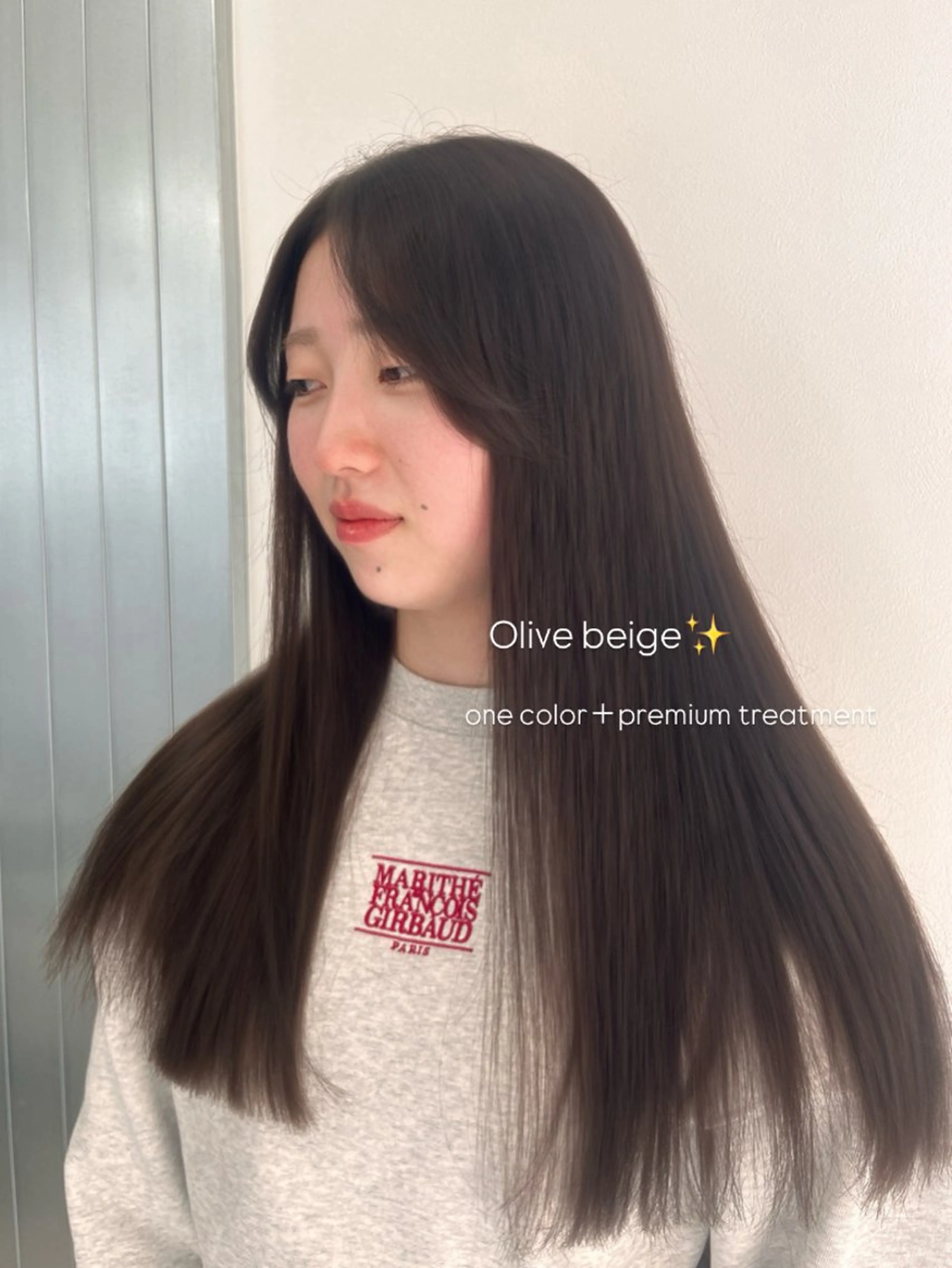 ロング ヘアカラー トリートメント ヘッドスパ ヘアセット ♡ナチュラルガーリー ♡ベージュ♡RINAのヘアスタイル