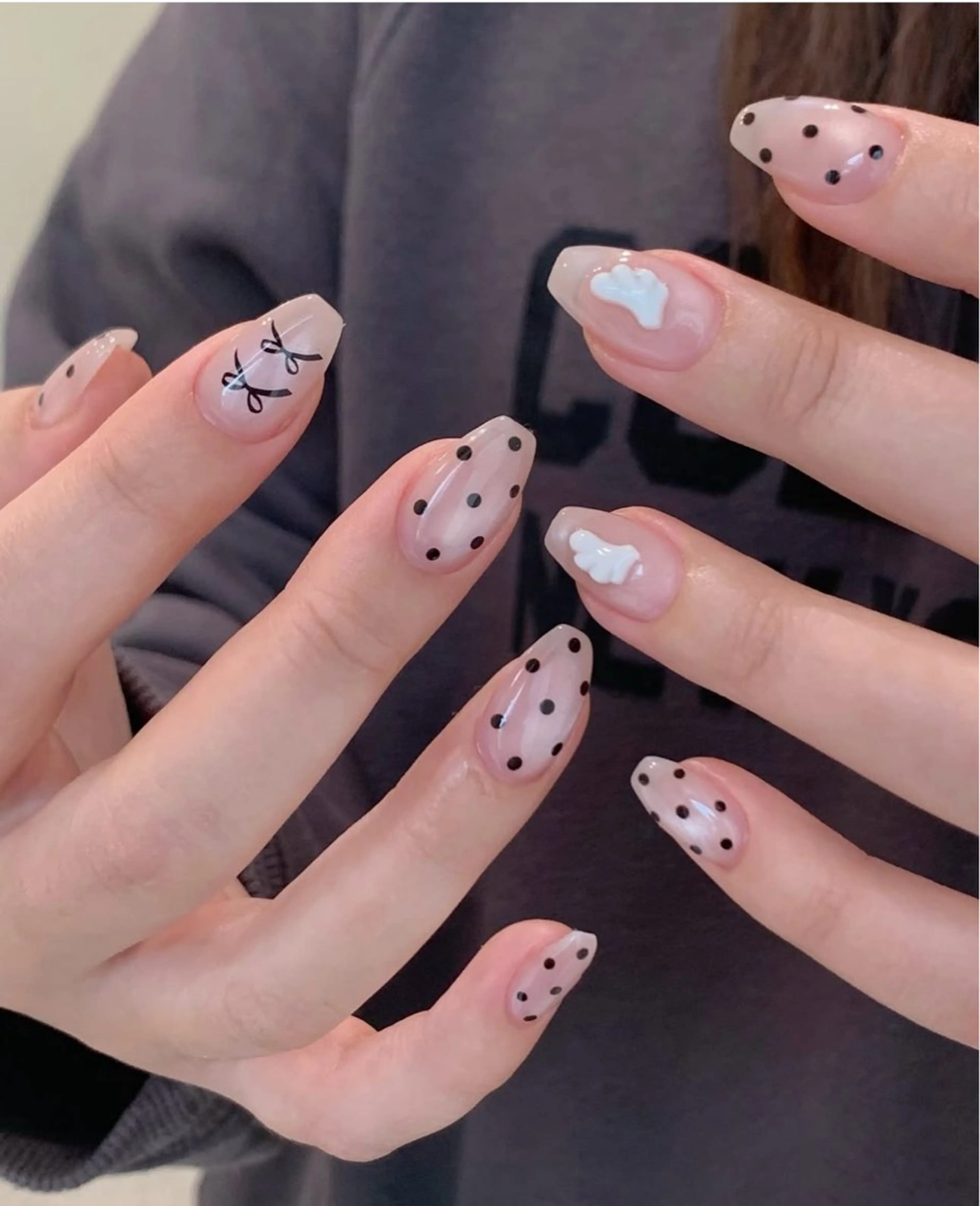 ネイル 韓国ネイル 持ち込み ニュアンスネイル ネイルチップ ハンドネイル TABI ANA.CHUOのネイルデザイン