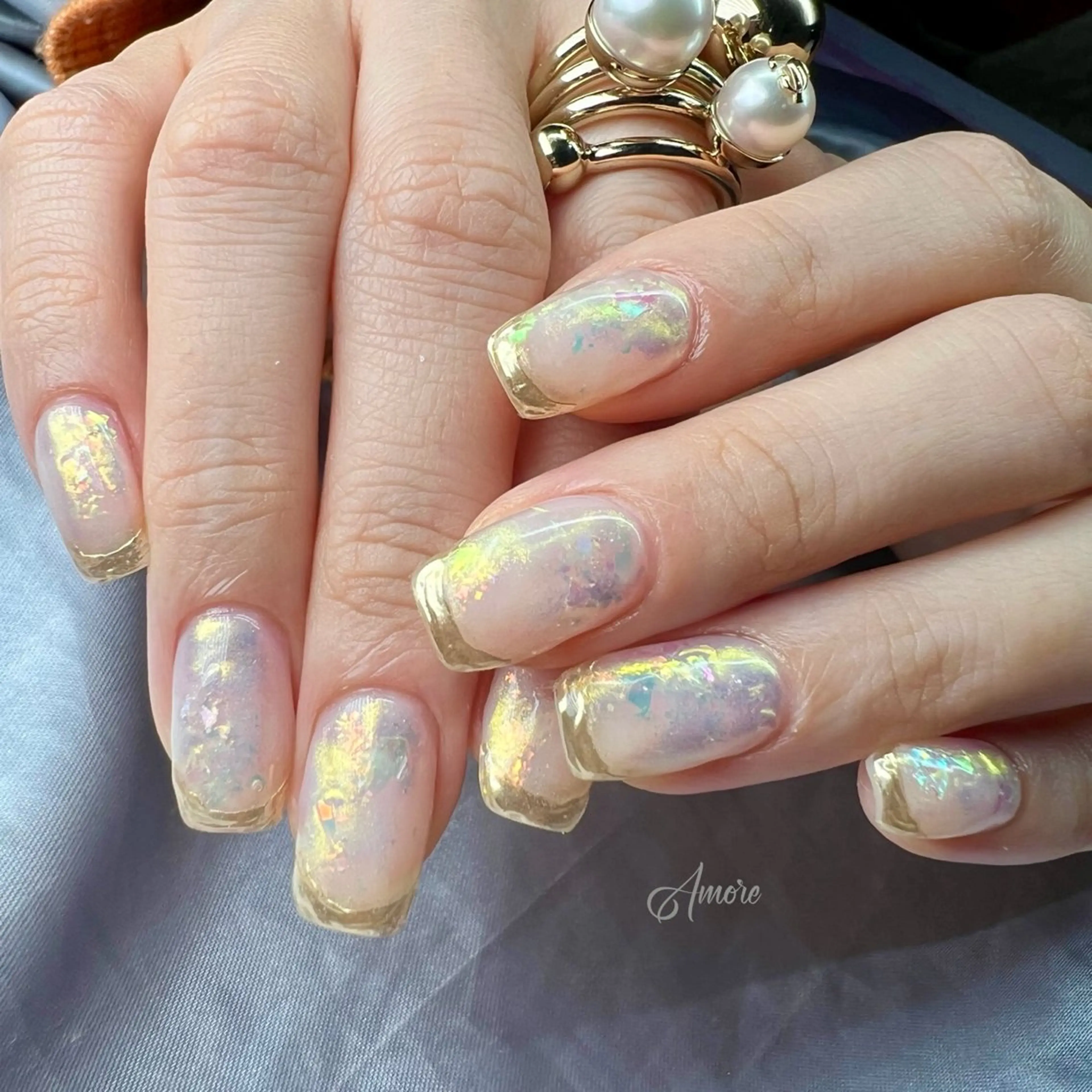 ネイル ジェルネイル キラキラネイル 韓国ネイル パラジェル 冬ネイル You kyehwaのネイルデザイン